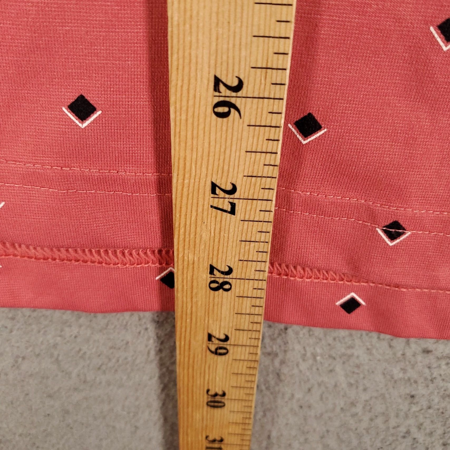 Mizzen+Main Mizzen+Main Polo Mens Medium Pink Black Squares Print Classic Tech Performance Size US M / EU 48-50 / 2 - 2 Thumbnail