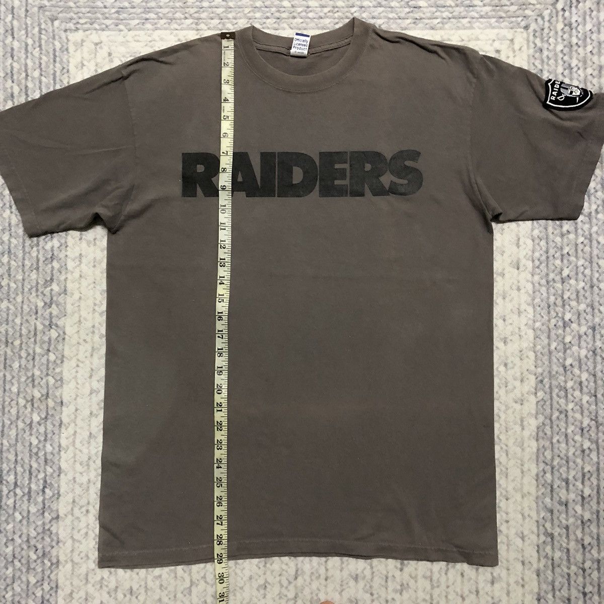 NFL × Vintage Rare Sunfaded Vintage NFL Oakland Raiders Spell Out Tees Size US L / EU 52-54 / 3 - 16 Thumbnail