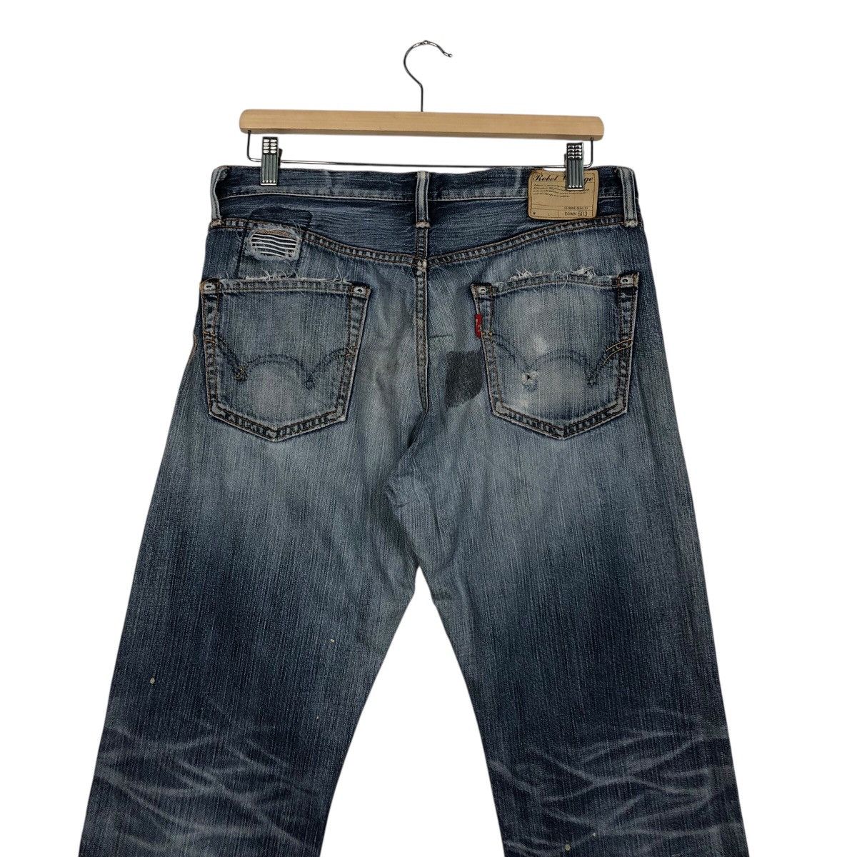 Japanese Brand 📌Rebel Vintage Denim Jeans Distressed Style Edwin Japan Size US 32 / EU 48 - 11 Thumbnail