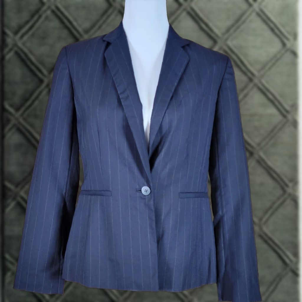 Brooks Brothers Brooks Brothers Womens Blazer Jacket One Button Striped Black Size 8 Wool Cardigan? Size M / US 6-8 / IT 42-44 - 1 Thumbnail