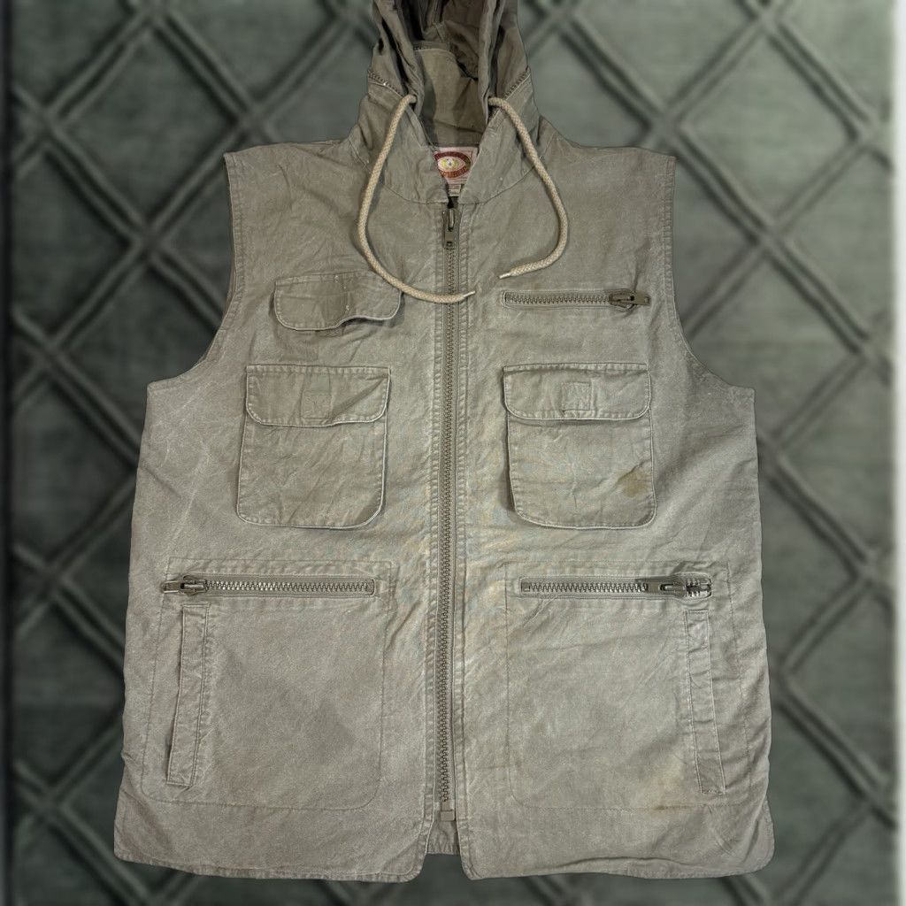 Banana Republic VINTAGE Banana Republic Utility Vest Hooded 90s Green M Mens Size US M / EU 48-50 / 2 - 1 Thumbnail
