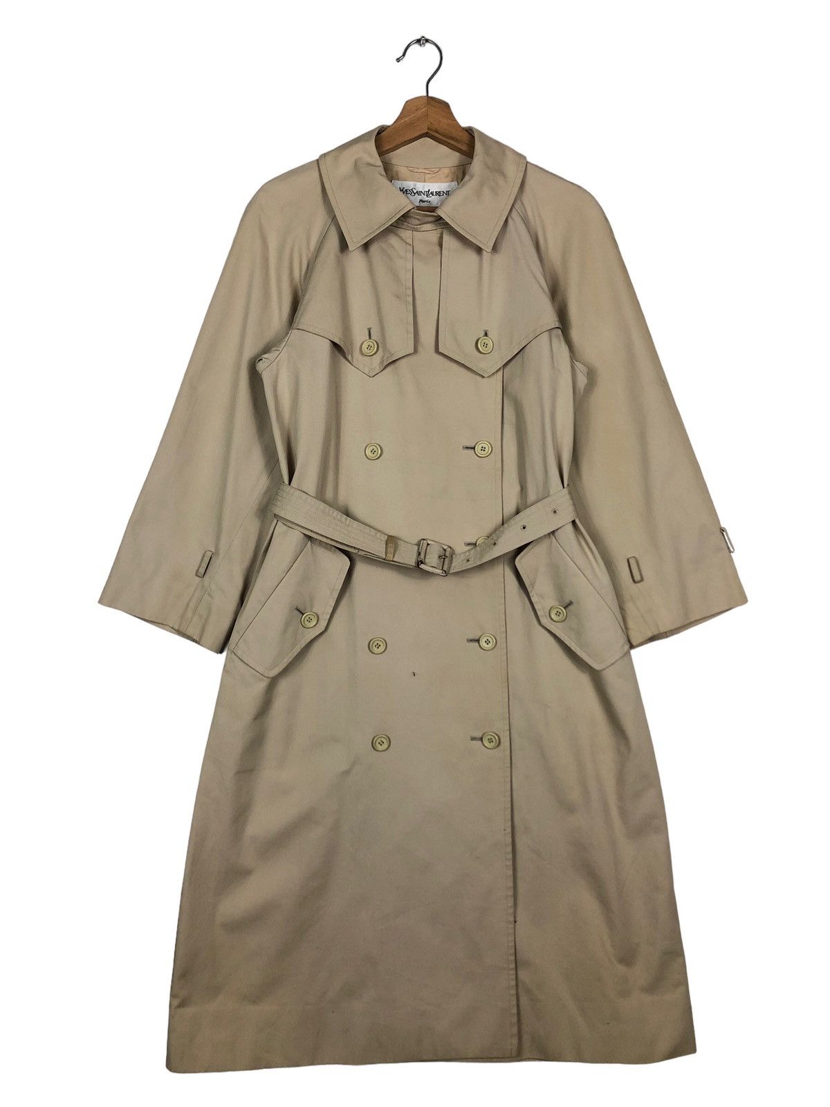 Yves Saint Laurent 🔥Rich Brown - Long Fly Coats Double Breast Bondage Design Size US M / EU 48-50 / 2 - 1 Thumbnail