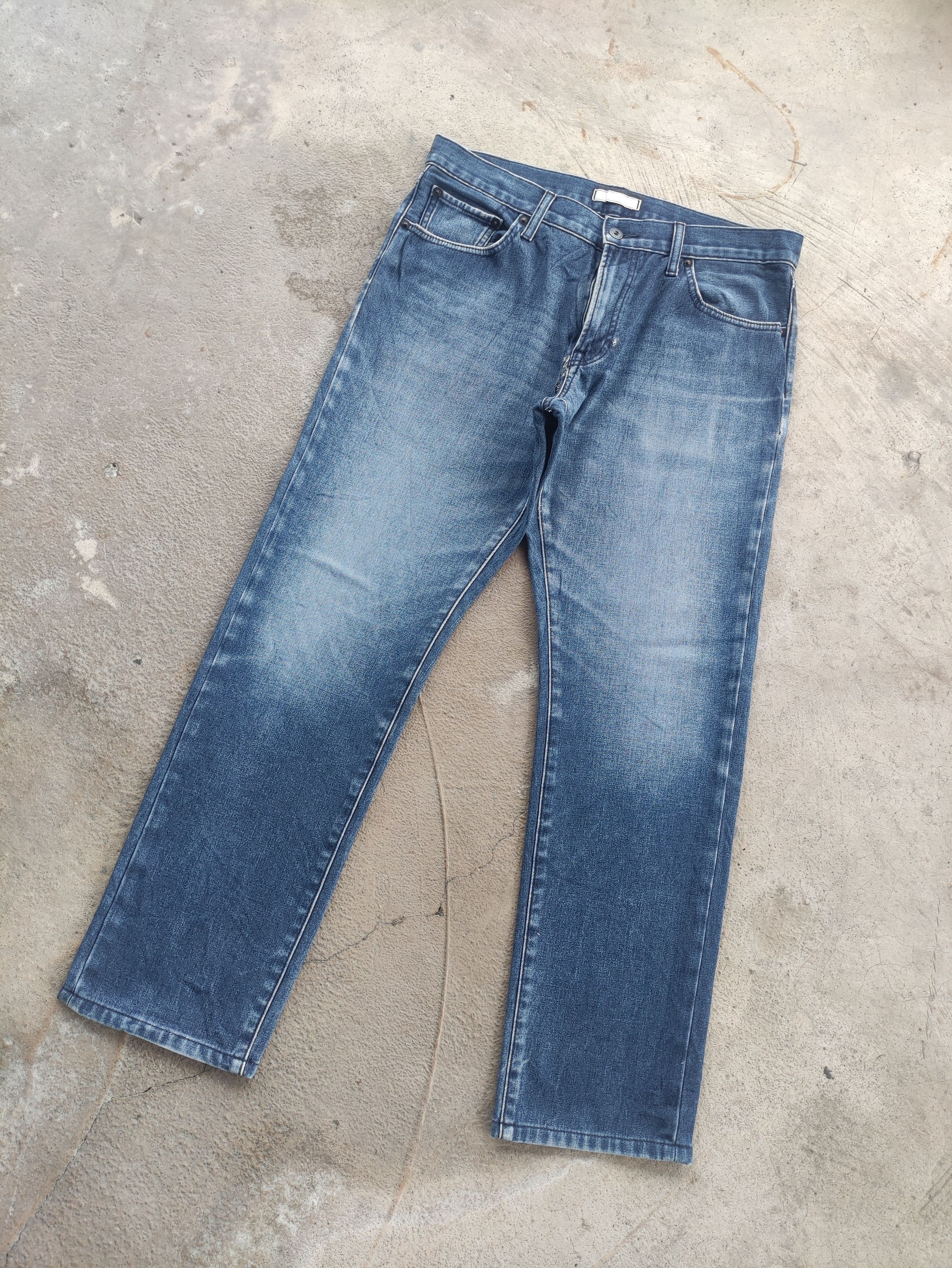 Japanese Brand Vintage Japanese Denim Distressed Faded Jeans Size US 35 - 2 Thumbnail