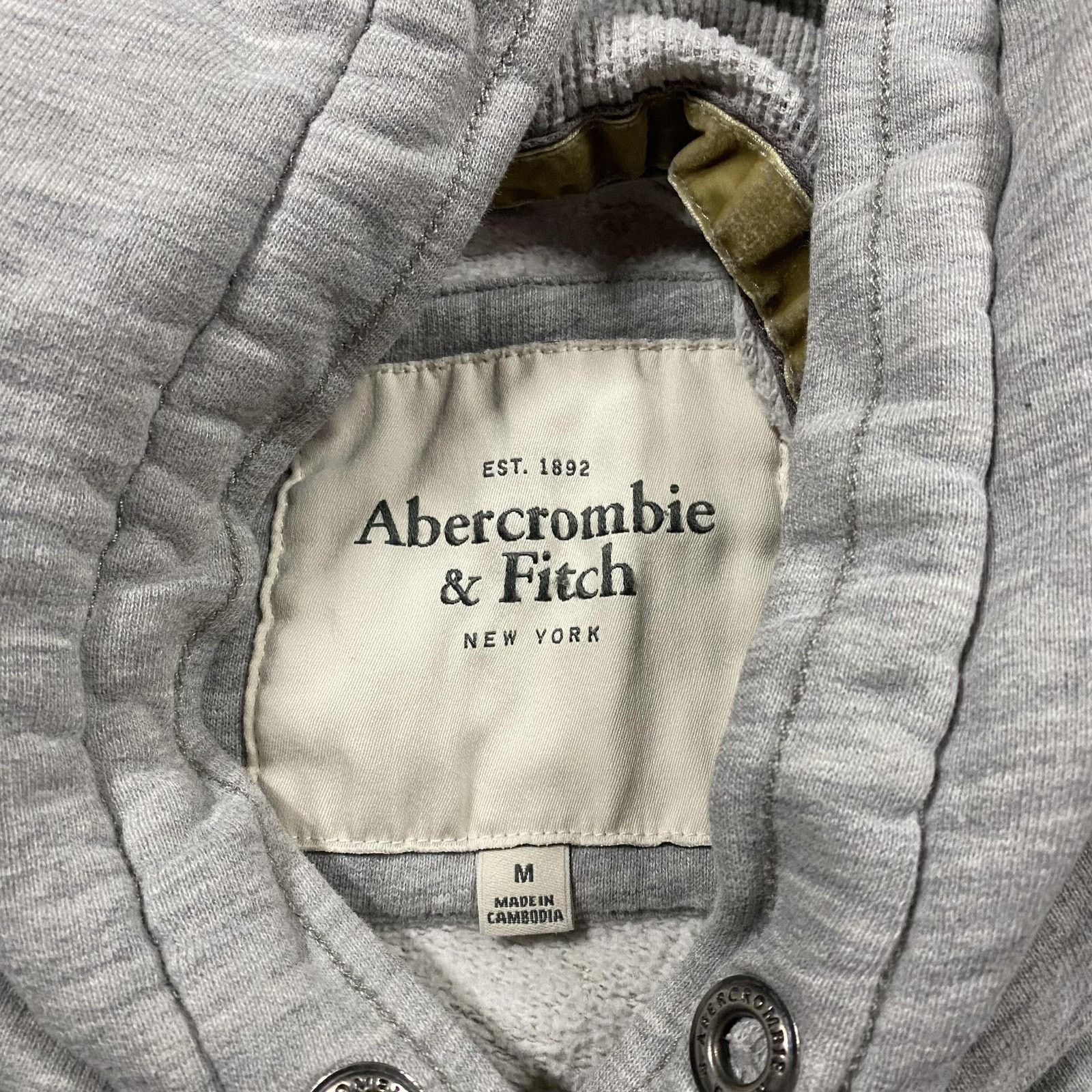 Abercrombie & Fitch × Vintage Y2K Abercrombie & Fitch Hoodie Sweatshirt Grey Grunge Size M / US 6-8 / IT 42-44 - 4 Thumbnail