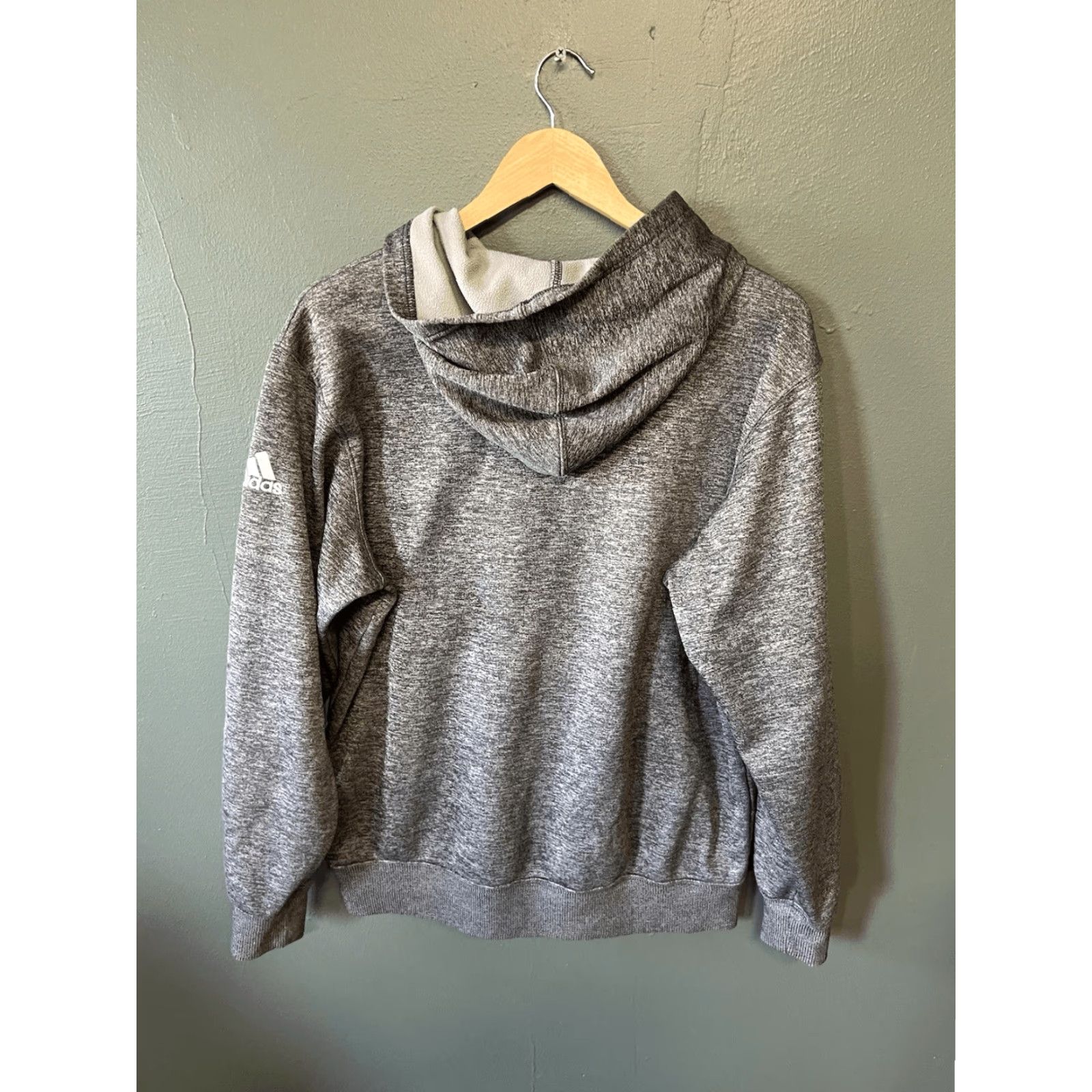Adidas Adidas Sweatshirt Pullover Hooded Gray Womens Medium Athletic Size M Size M / US 6-8 / IT 42-44 - 2 Thumbnail