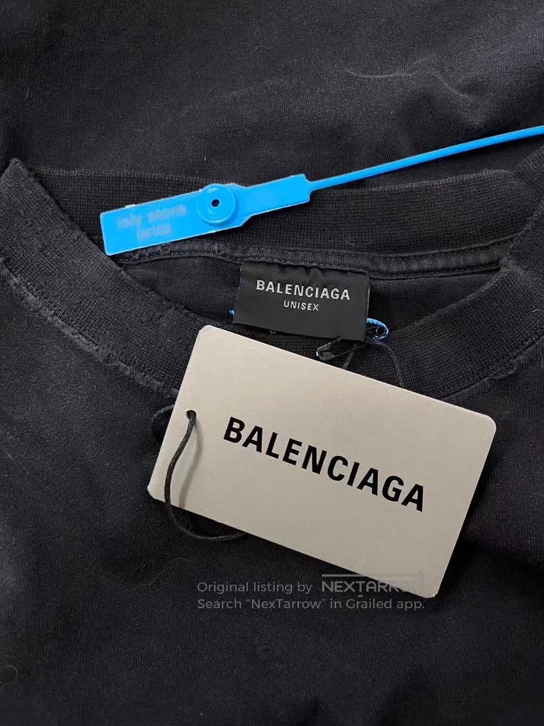 Balenciaga Balenciaga Printed Cotton Short Sleeve T-Shirt Size US L / EU 52-54 / 3 - 5 Thumbnail