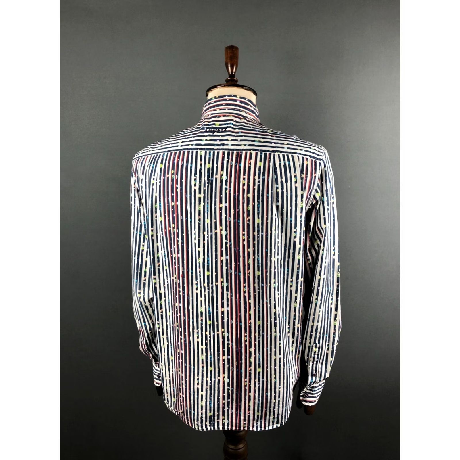 Desigual Desigual Mens Shirt Multicolor Cotton Striped Long Sleeve Button-Up Casual Adult L Size US L / EU 52-54 / 3 - 3 Thumbnail