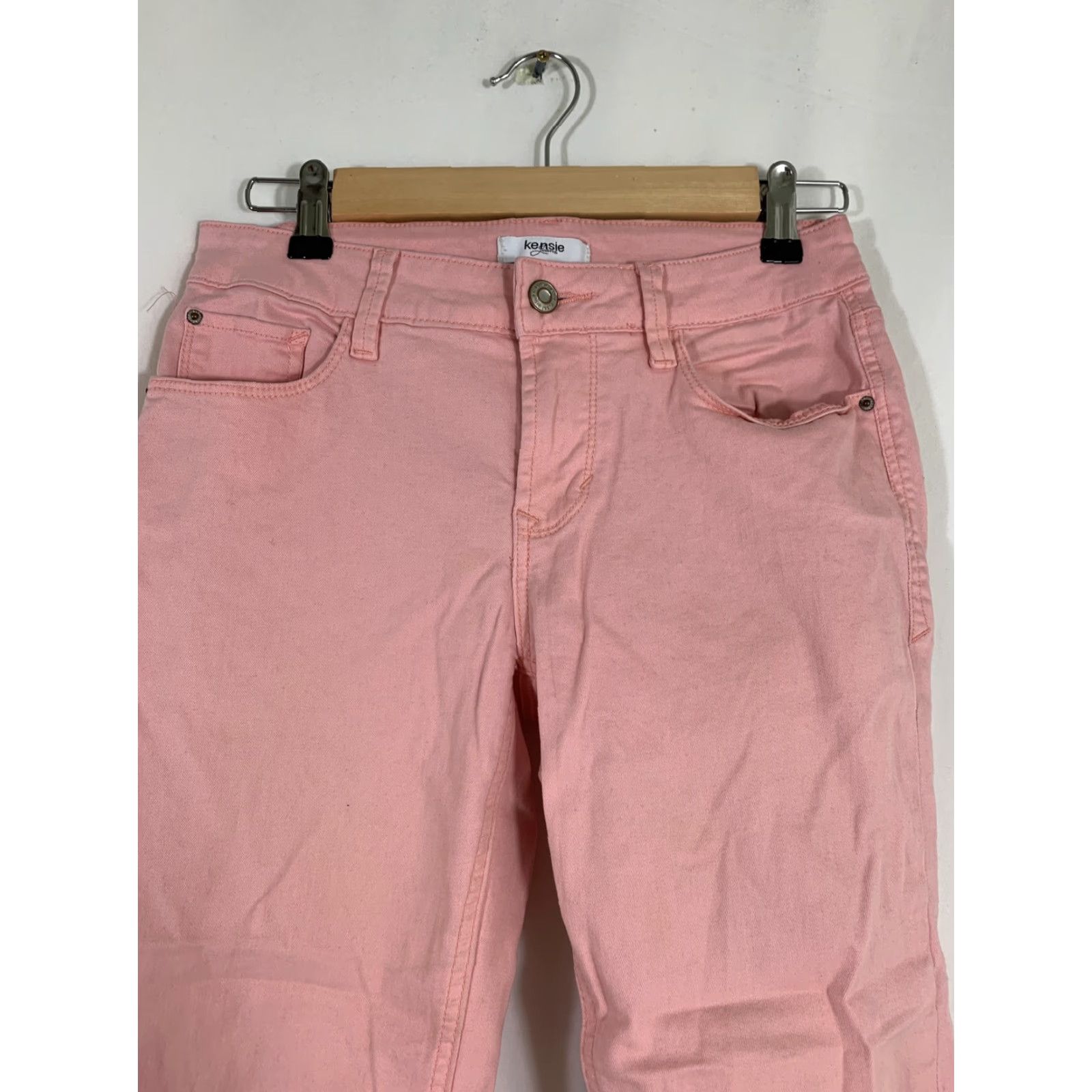 Vintage Kensie Jeans Capri Pink Stretch 28x24 2/26 Midrise Straight Leg Womens Jeans 28 Inseam 24 Memorial? Size 26" / US 2 / IT 38 - 3 Thumbnail