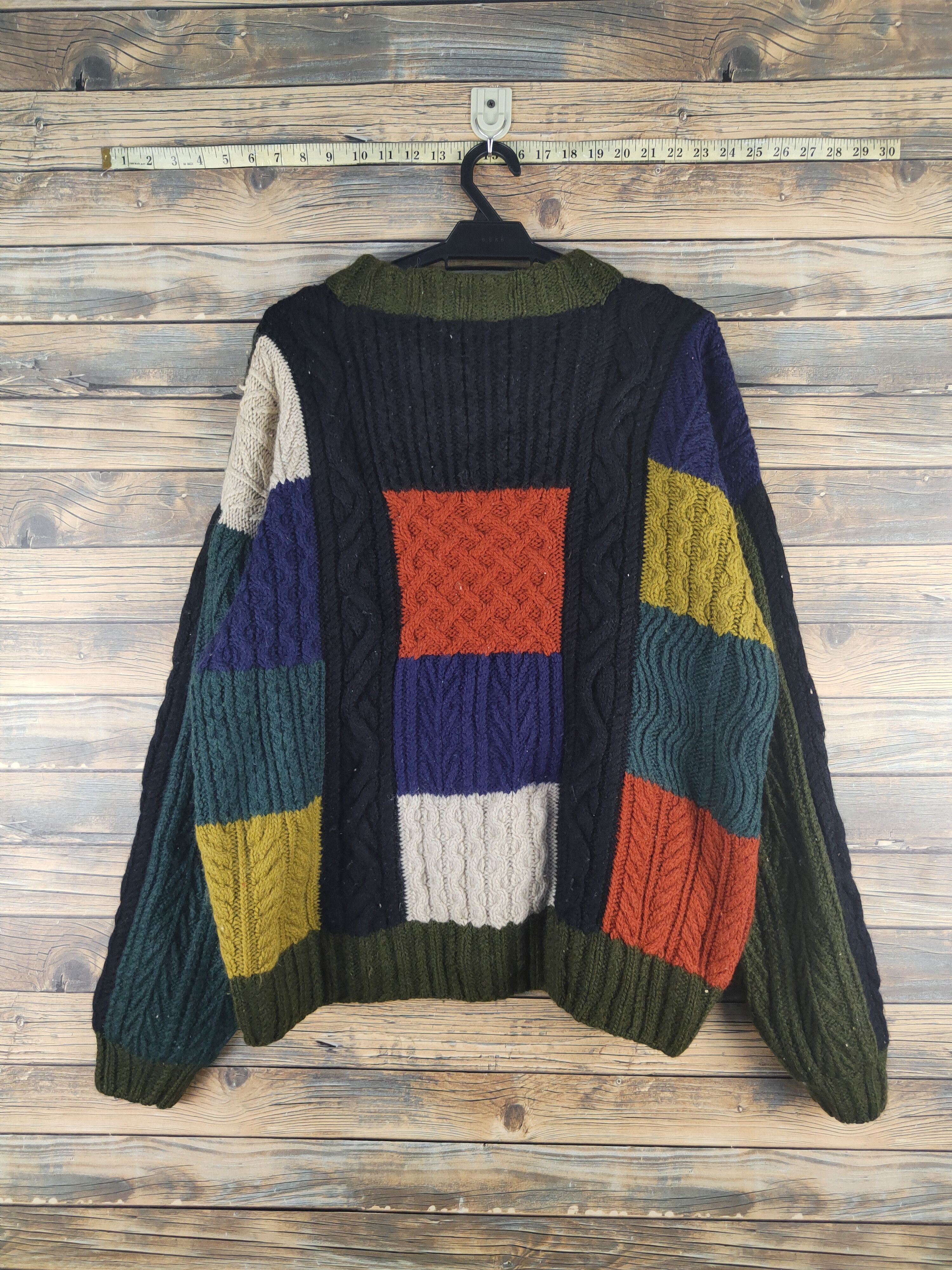 Vintage DL Zio Black Olive patchwork Knitwear Sweaters #2803T Size US M / EU 48-50 / 2 - 7 Thumbnail