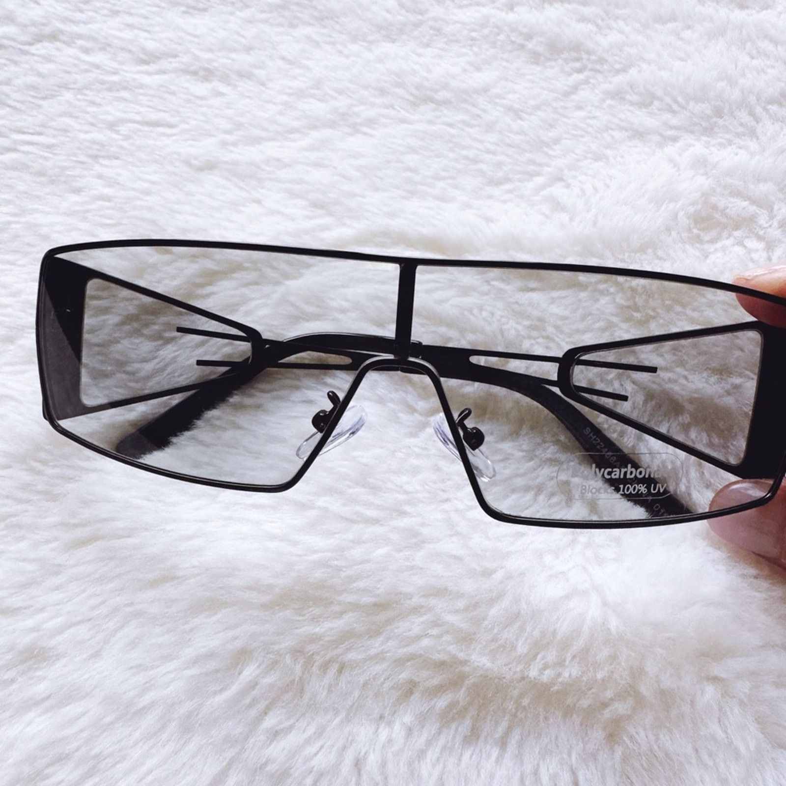 Other Sandy Clear Black Wrap-Around Sunglasses Size ONE SIZE - 2 Thumbnail