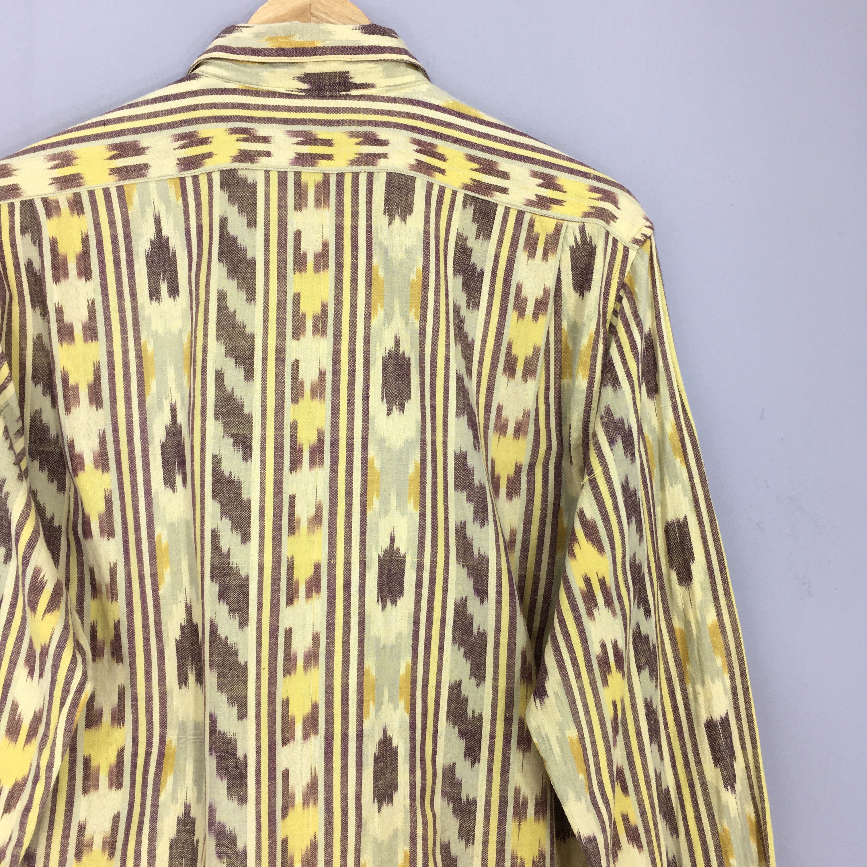 Cowboy Equipment × Flannel × Vintage Vintage 90s Tribal Aztec Navajo Pattern Flannel Shirt Medium Size US M / EU 48-50 / 2 - 8 Thumbnail