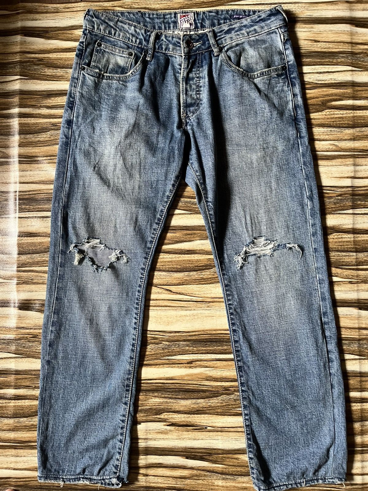 Prps Prps Distressed Blue Jean Jeans Fly Button 501 Cutting Size US 30 / EU 46 - 2 Thumbnail