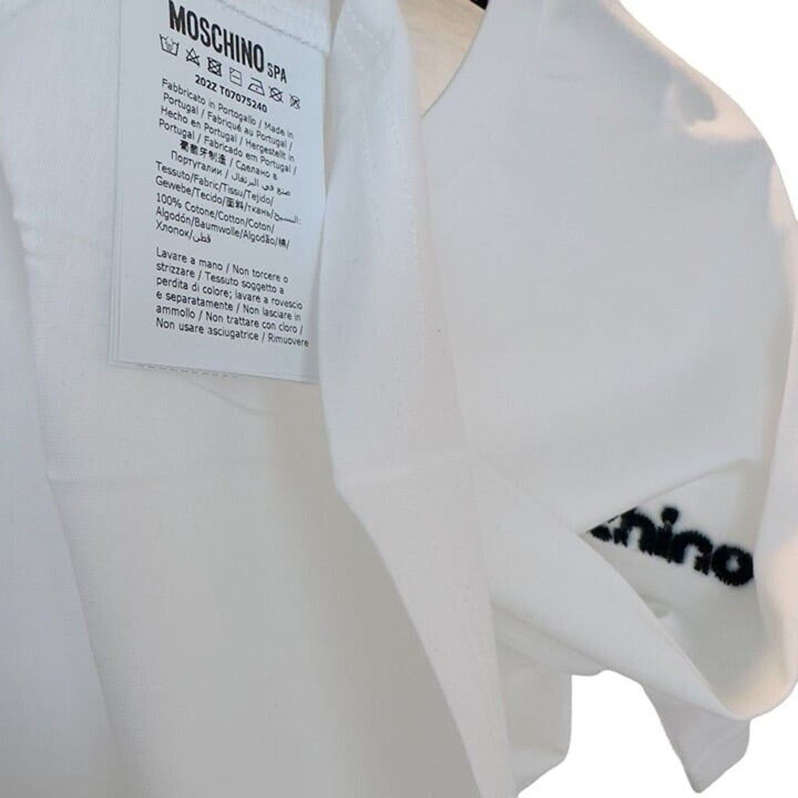 Moschino Moschino Black Logo White T Shirt Size US S / EU 44-46 / 1 - 4 Thumbnail