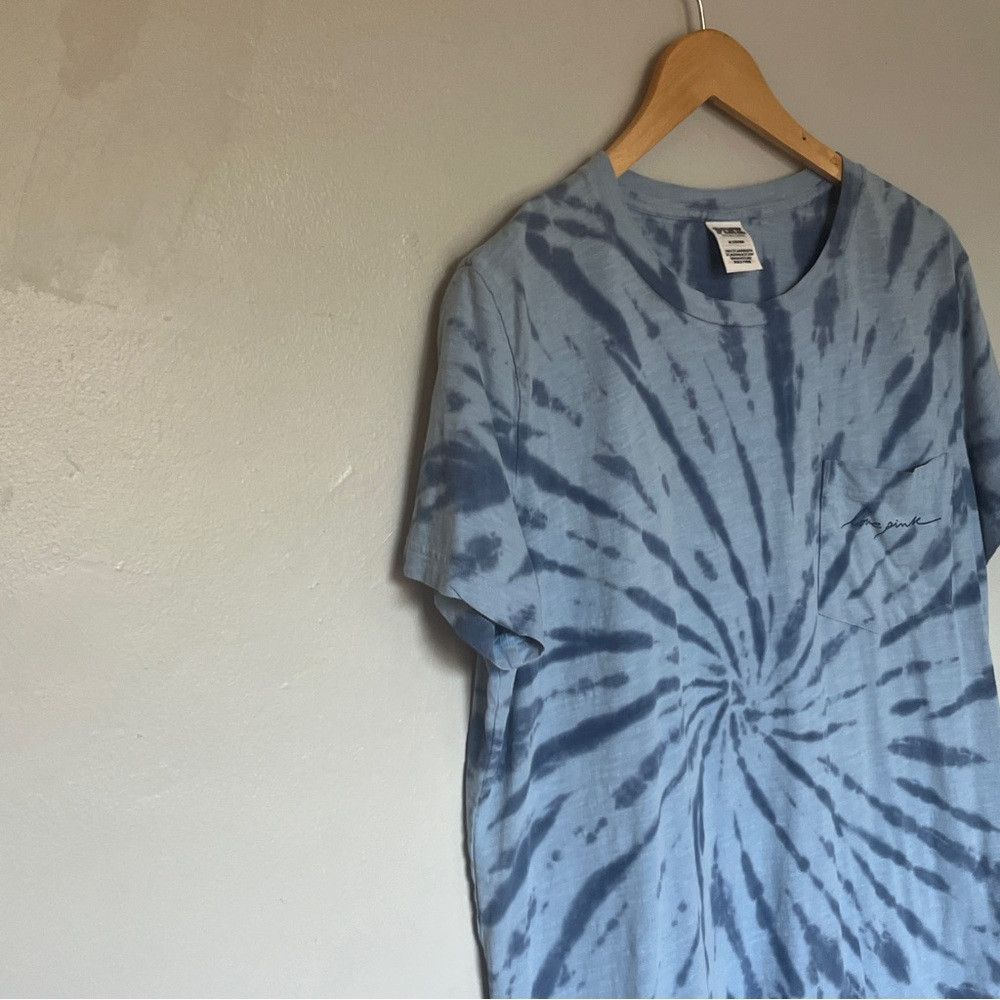 Designer Pink Victoria’s Secret Tie Dye Short Sleeve top Blue Medium Size M / US 6-8 / IT 42-44 - 2 Thumbnail