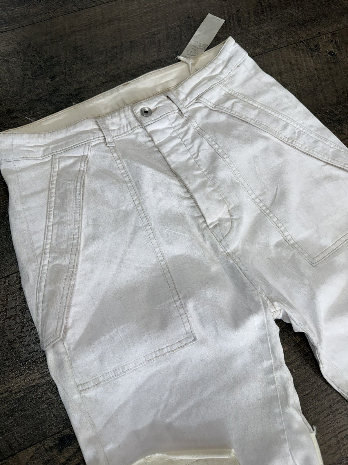 Rick Owens Swampgod LUISAVIAROMA Exclusive 1 of 1 Wax Flare Denim Size US 32 / EU 48 - 7 Thumbnail