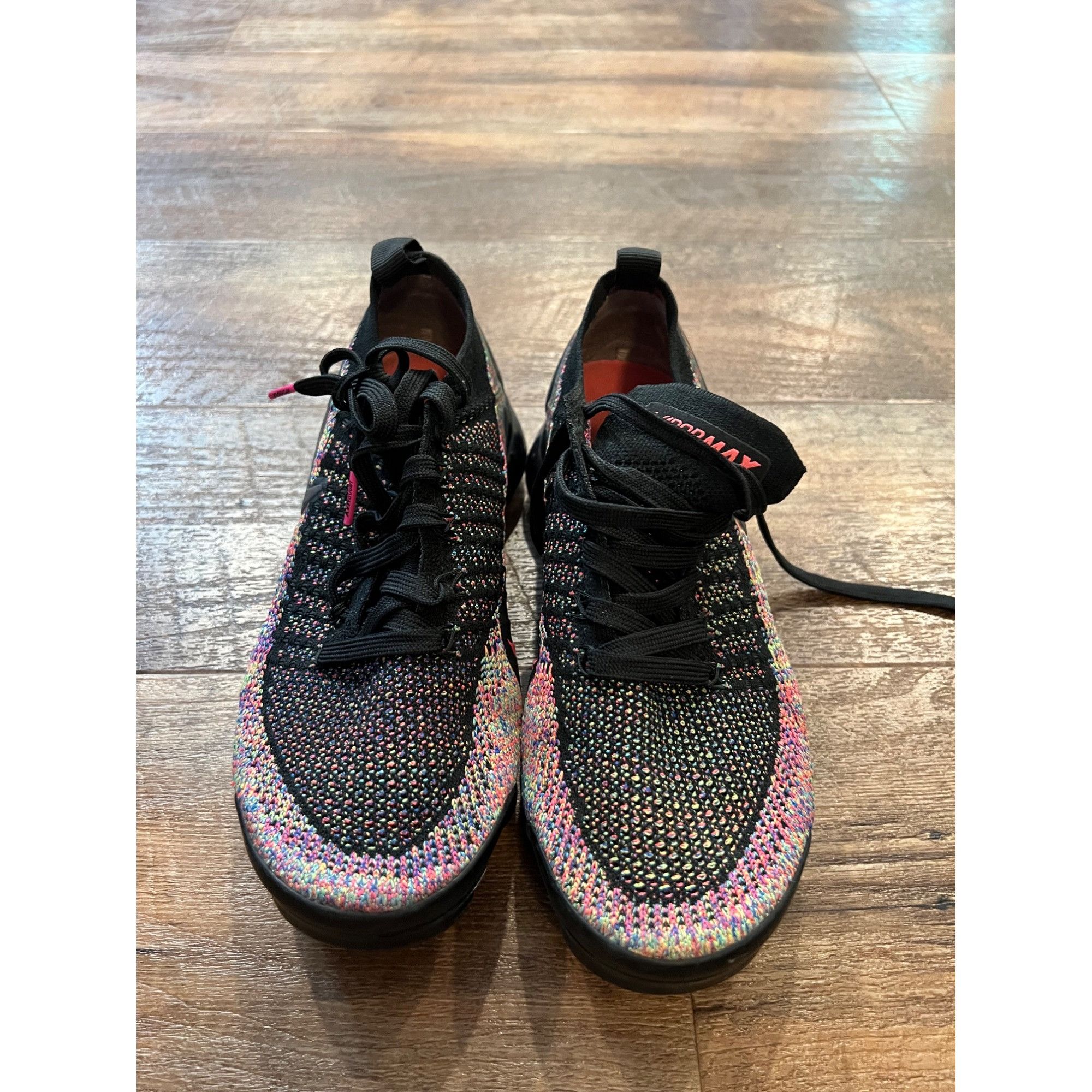 Nike Nike Air Vapor Max Flyknit 2 Women Size 7 Black Multi Col Size US 7 / IT 37 - 3 Thumbnail