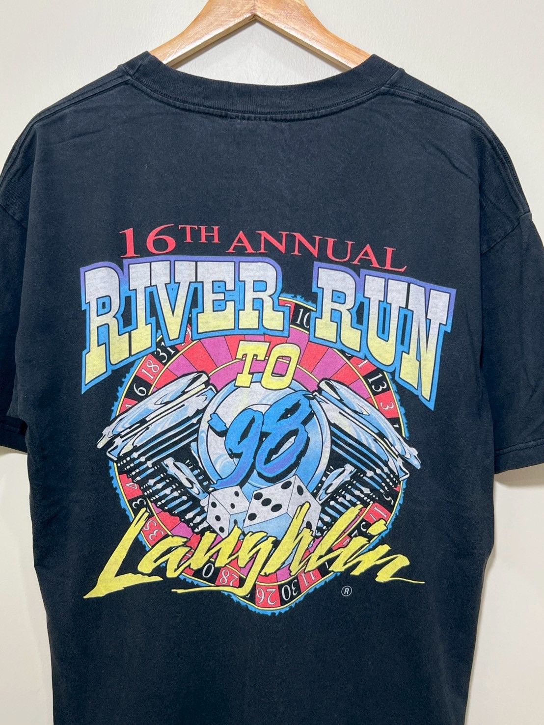 Vintage Vintage 1998's Laughlin Spring Run Motorcycle shirt bnz01 Size US L / EU 52-54 / 3 - 4 Thumbnail