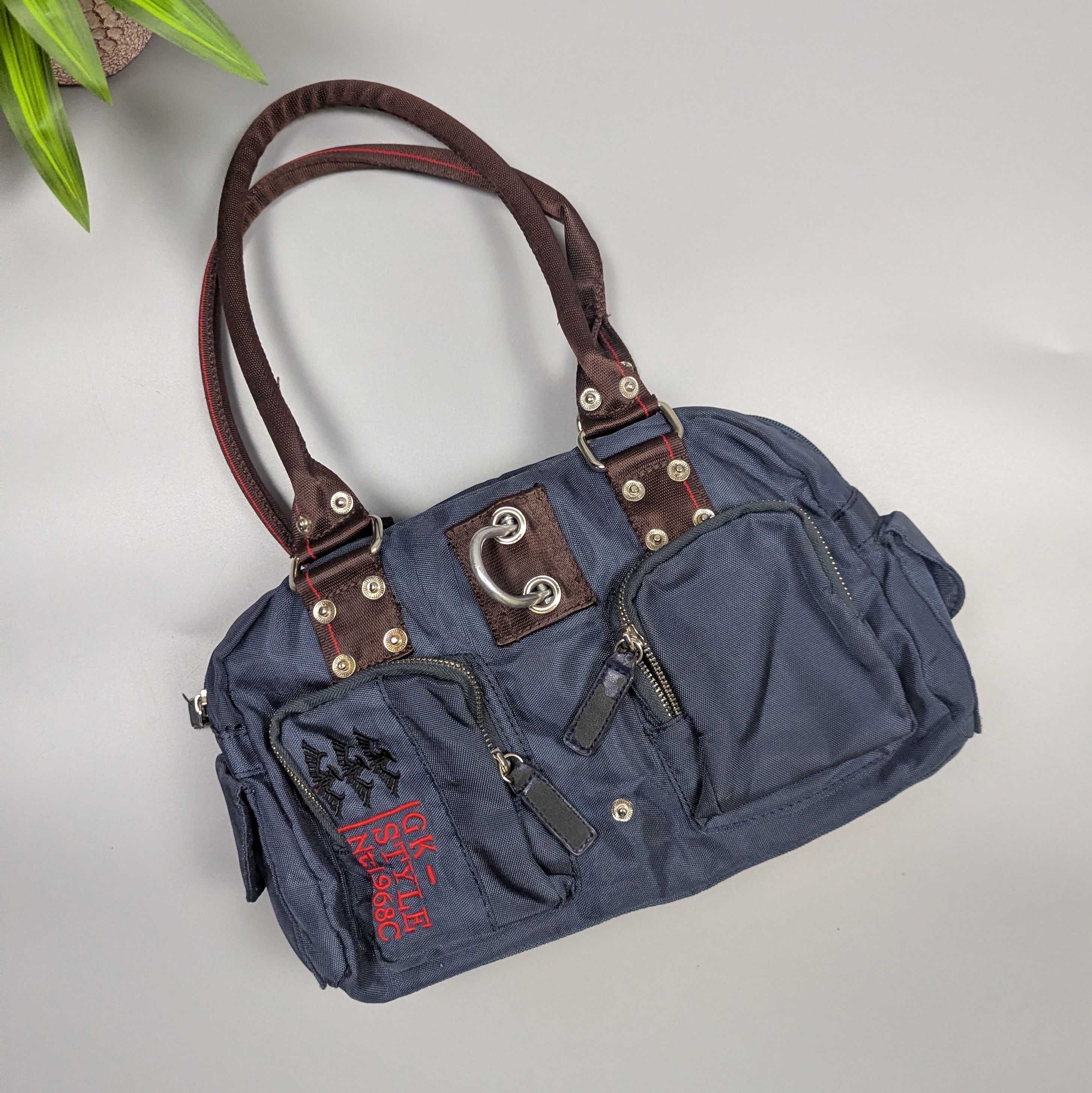 Vintage Vintage Y2K Blue Canvas Multi-Pocket Utility Bag Size ONE SIZE - 3 Thumbnail