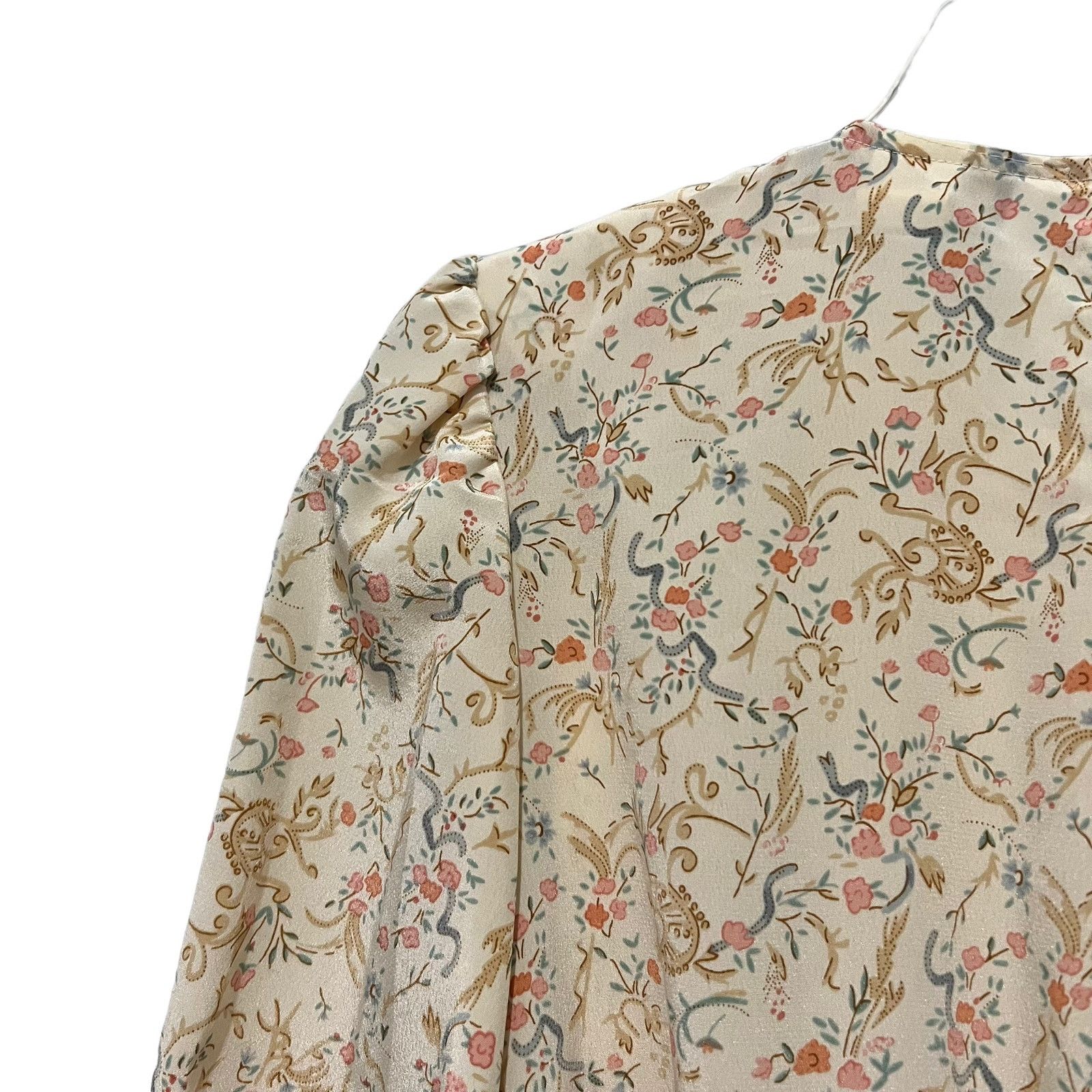 Vintage Vintage 80’s Lace Collar Floral Print Dress Cottagecore 3/4 Size S / US 4 / IT 40 - 9 Thumbnail