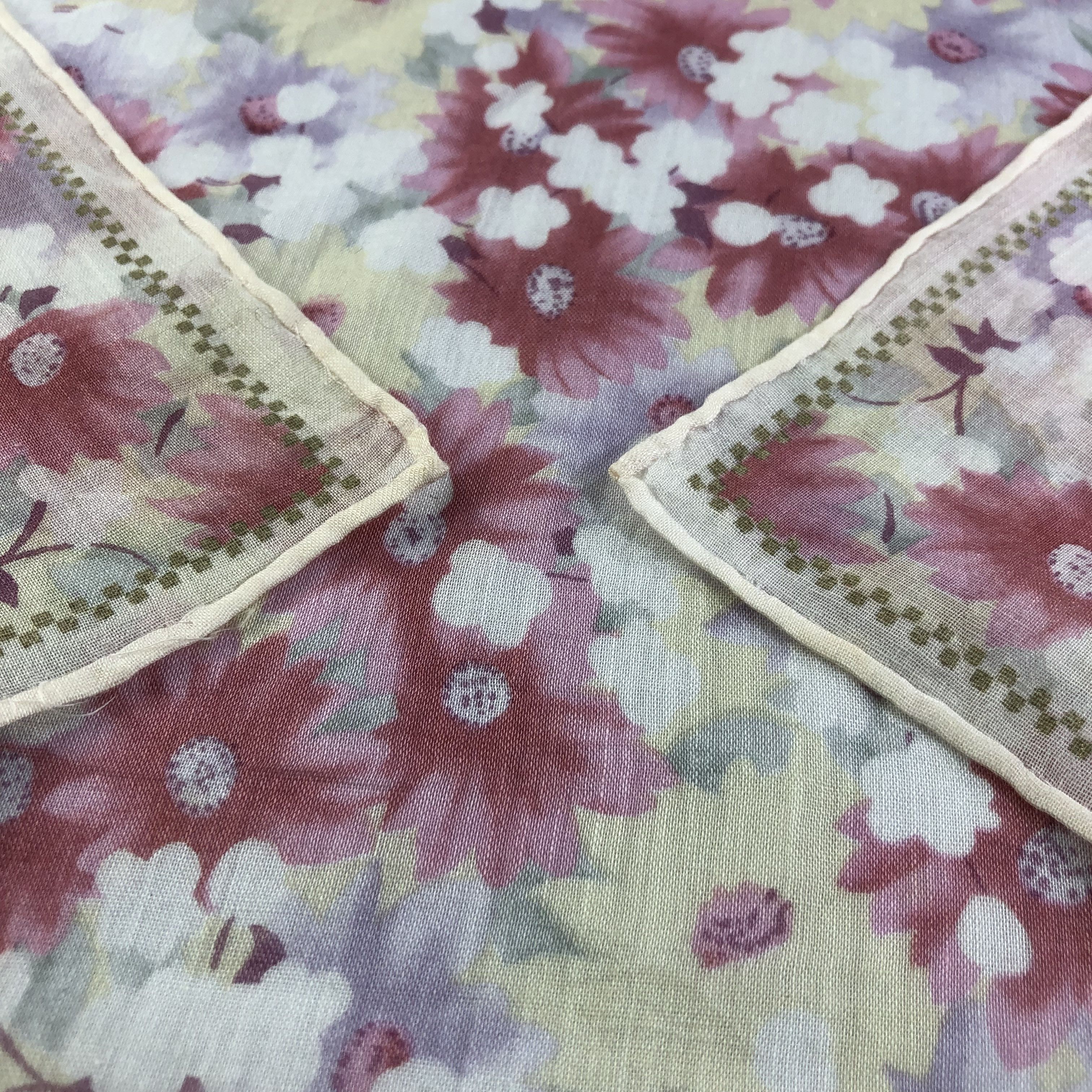 Lanvin Lanvin Floral Handkerchief Neckerchief Bandana H1797 Size ONE SIZE - 5 Thumbnail