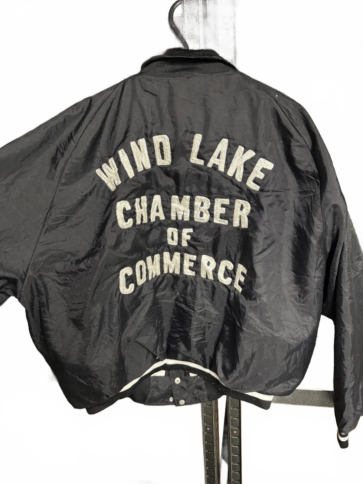 Other Vintage Black Varsity Jacket with Embroidered Mark Size US XL / EU 56 / 4 - 7 Thumbnail