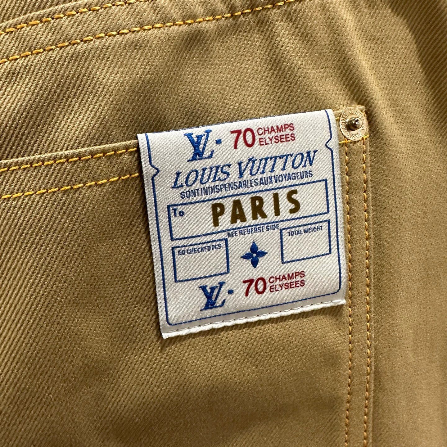 Louis Vuitton Louis Vuitton may596 khaki logo cotton shorts Size 28" / US 6 / IT 42 - 6 Thumbnail