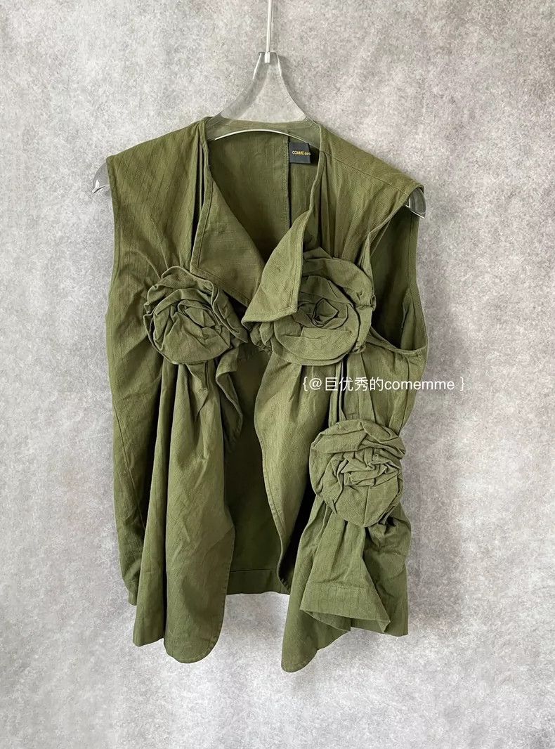 Comme des Garcons Comme Des Garcons size 均码 Rose pleated waistcoat vest top Size M / US 6-8 / IT 42-44 - 2 Thumbnail