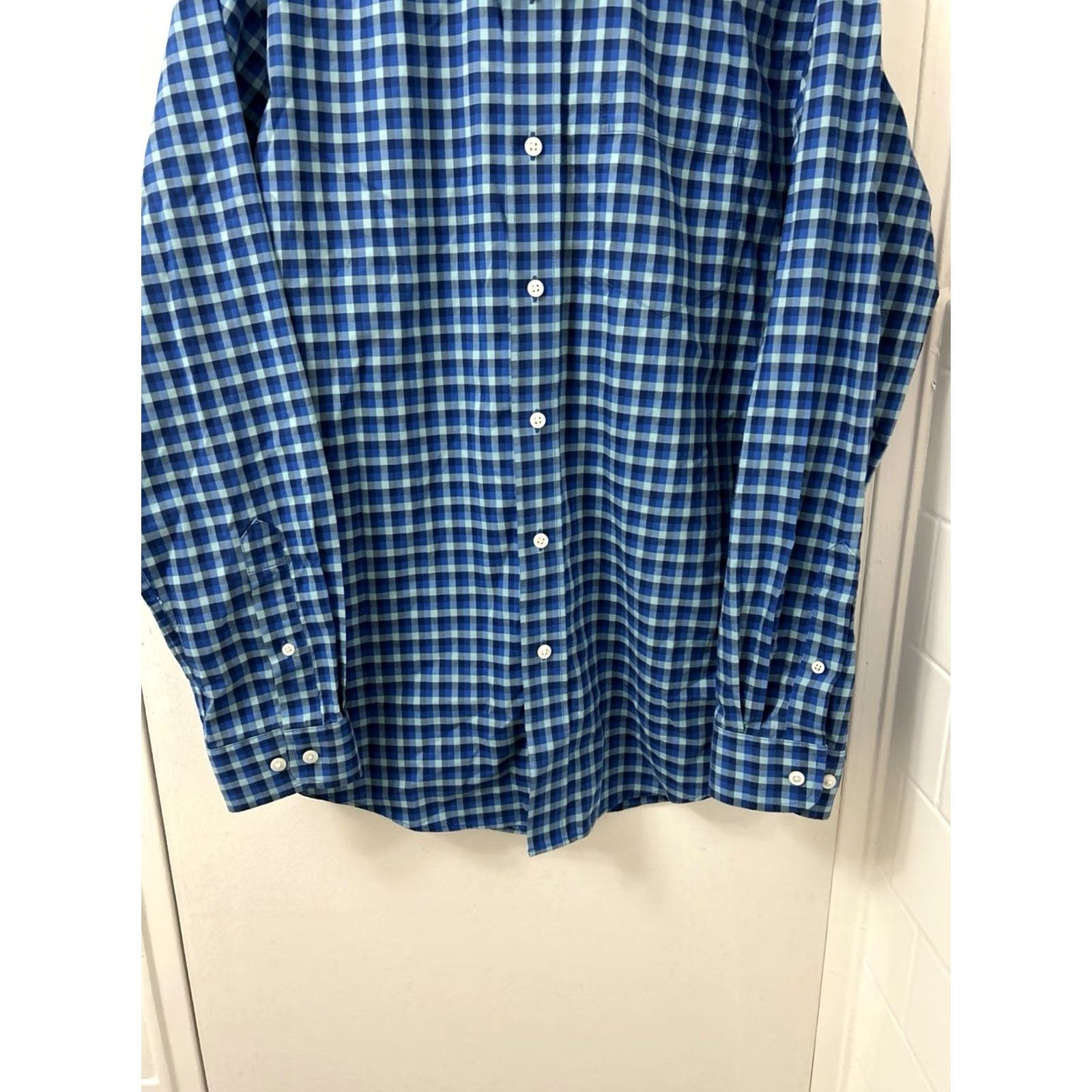 Vintage LL Bean Shirt Mens M Blue Plaid Kennebunk Sport Oxford Wrinkle Free L/S 287889 Size US M / EU 48-50 / 2 - 3 Thumbnail
