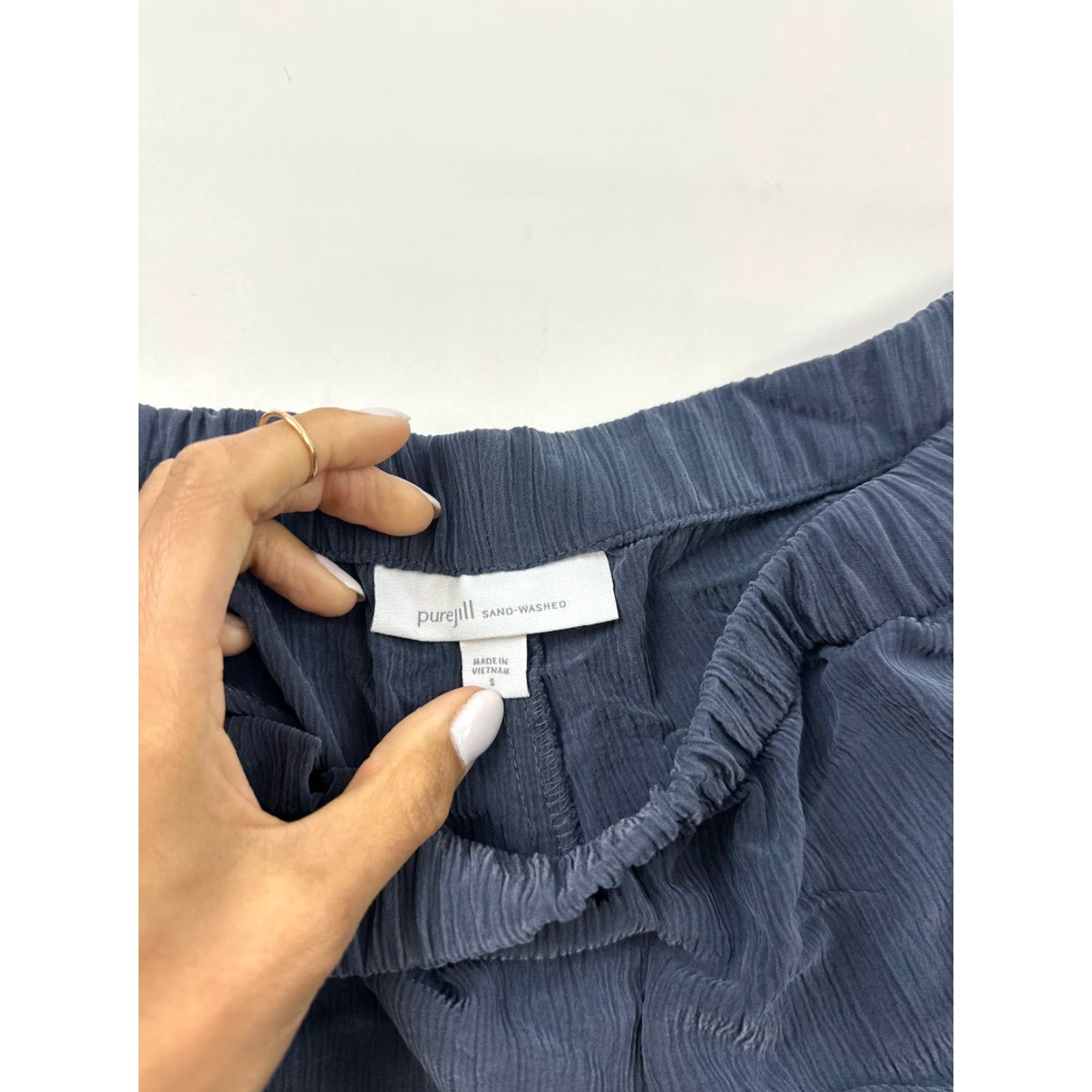 J. Jill J.Jill Pants Women’s Small Blue Cropped Wide-Leg Trousers Size 28" / US 6 / IT 42 - 4 Thumbnail