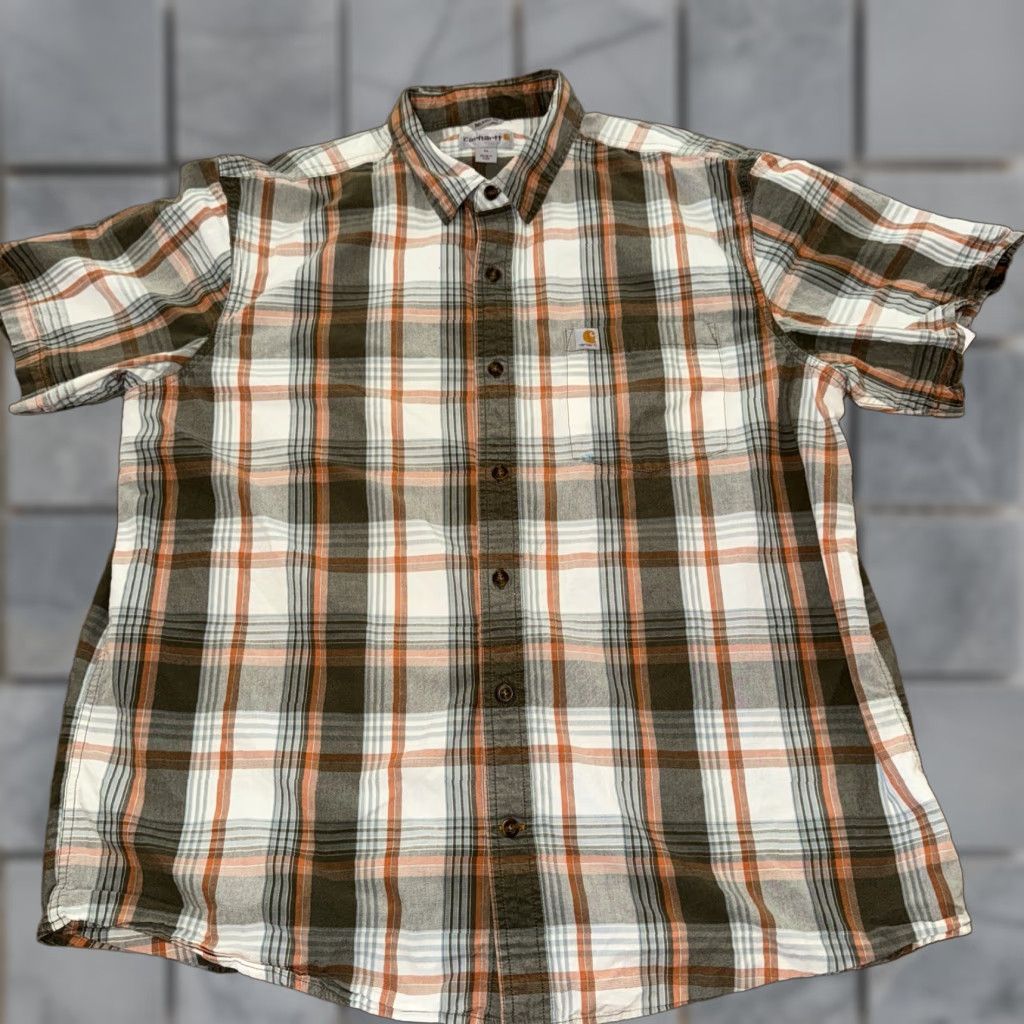 Carhartt Carhartt Short Sleeve Plaid Button-Up Shirt XL Multicolor Men’s Regular 24x29 Y2K Style Size US XL / EU 56 / 4 - 1 Thumbnail