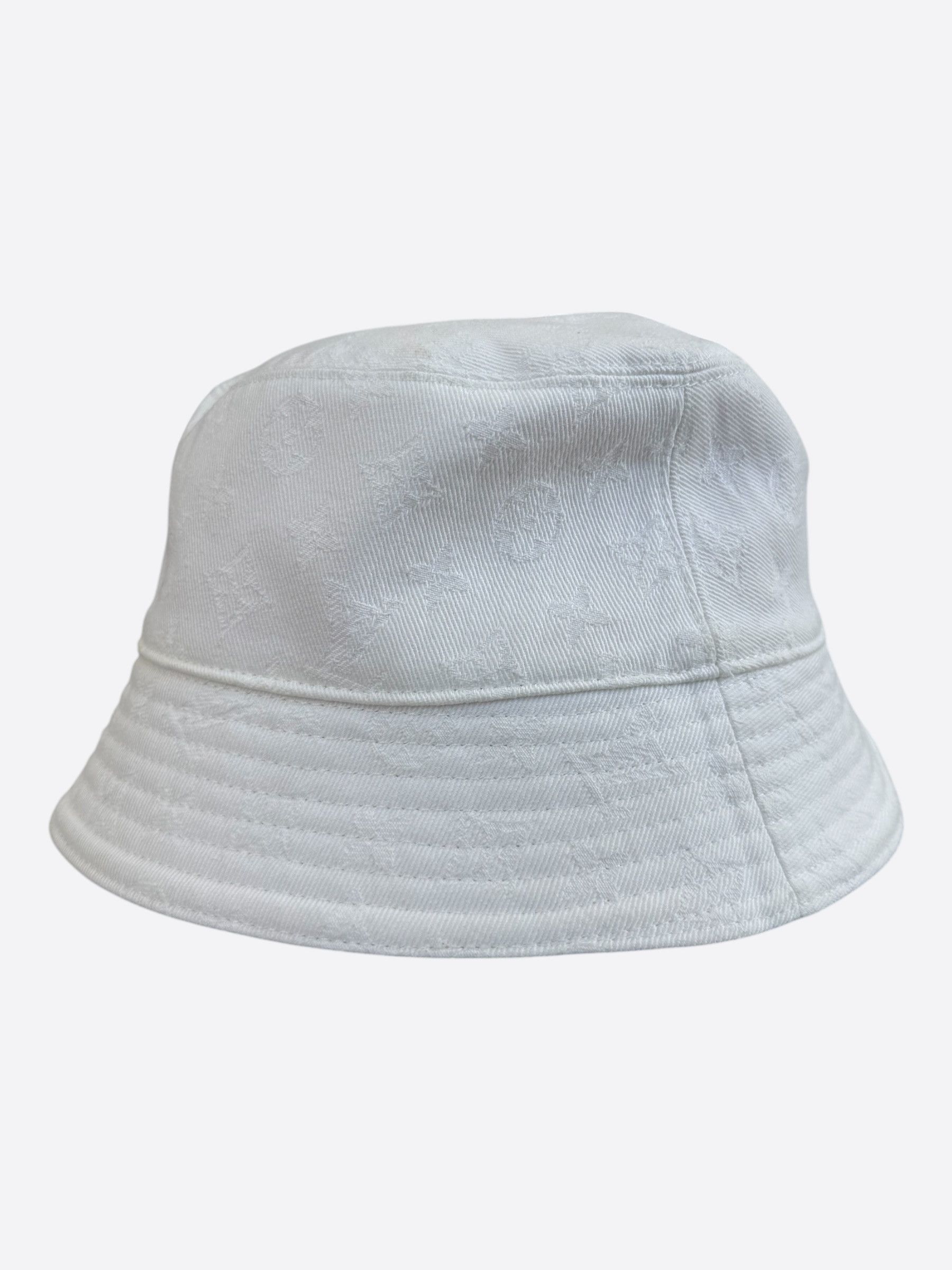 Louis Vuitton Louis Vuitton White & Yellow Monogram Reversible Bucket Hat Size ONE SIZE - 3 Thumbnail