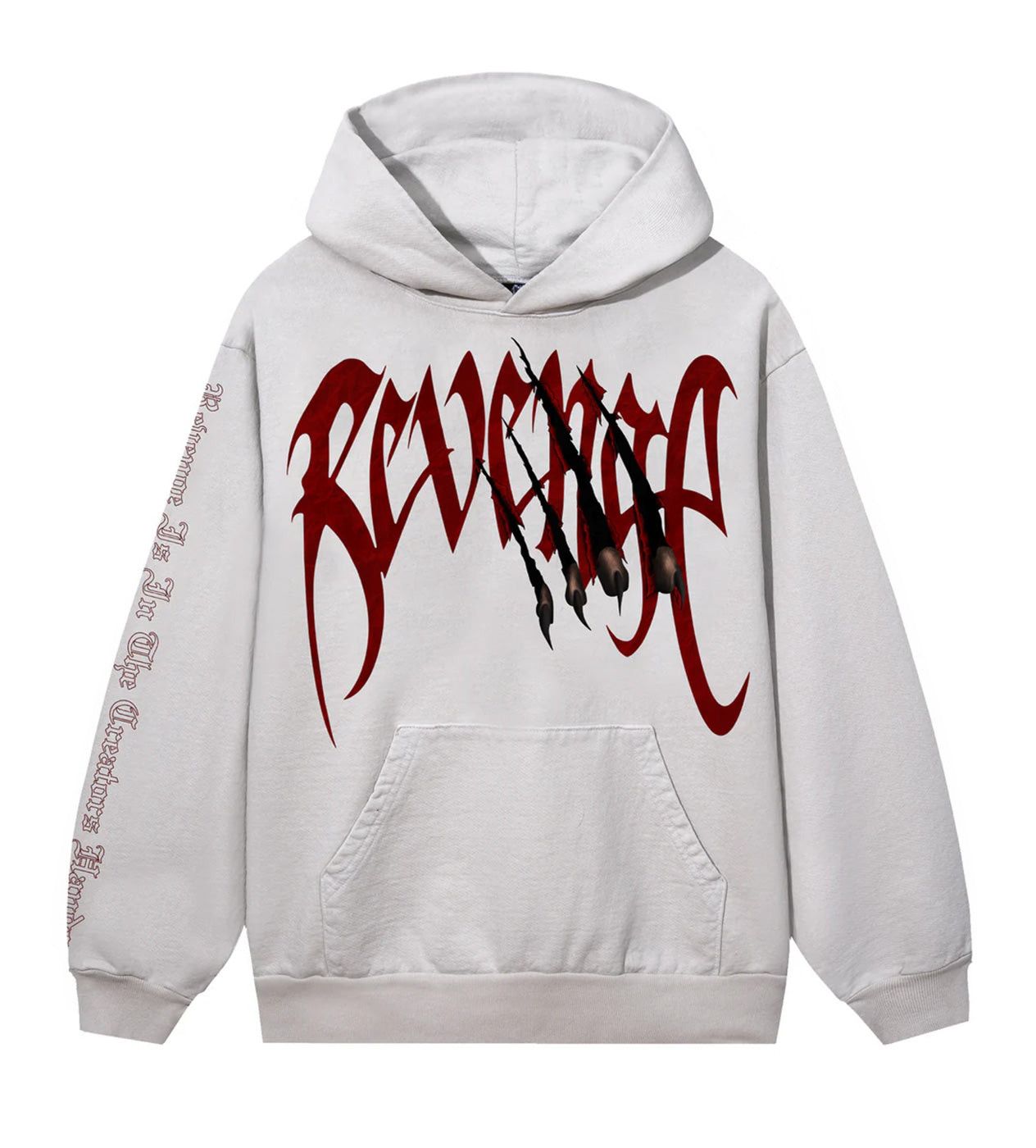 Revenge Arch Logo Claw Hoodie Cement/Red Size US M / EU 48-50 / 2 - 1 Thumbnail