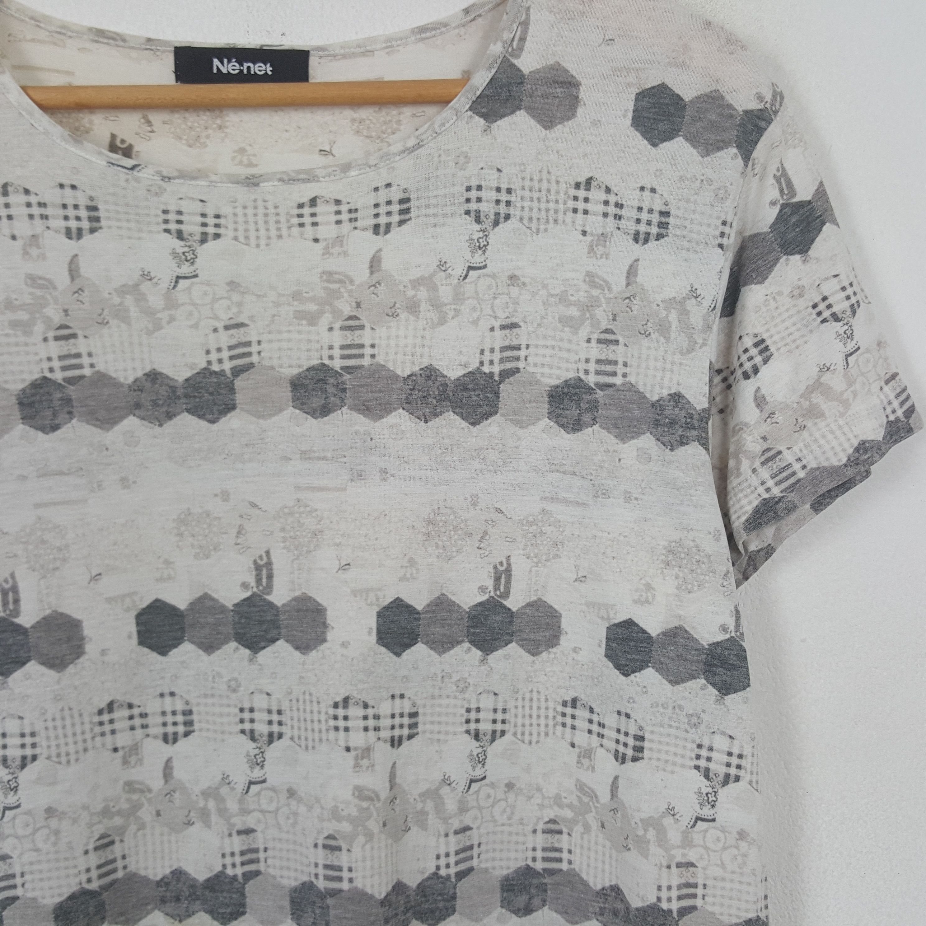 Ne-Net Vintage Ne-net by Issey Miyake Designer Tshirt RR14 Size US L / EU 52-54 / 3 - 2 Thumbnail