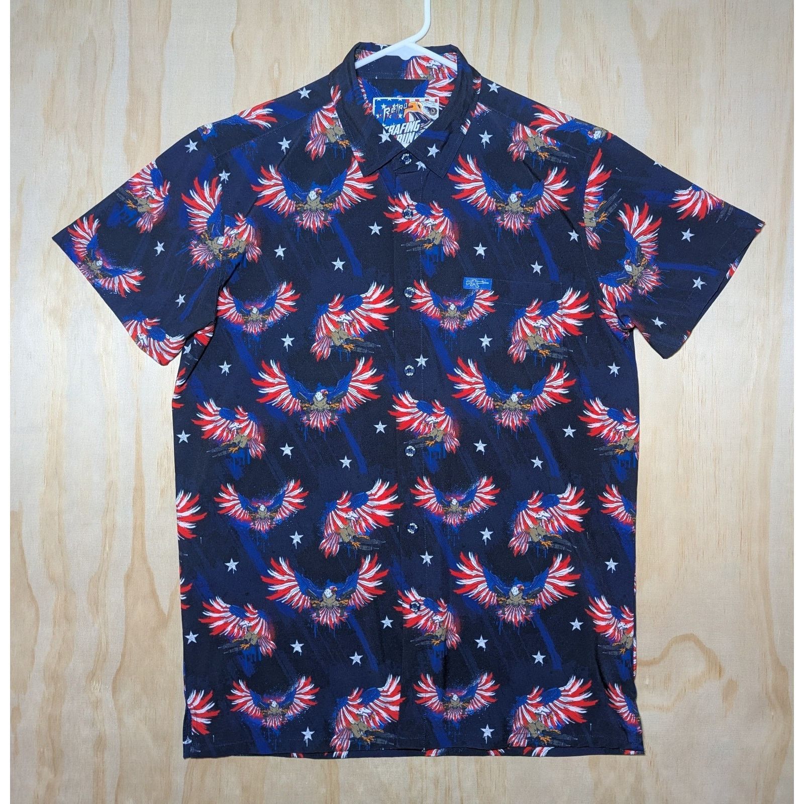 Other Retro Rifle Men's Medium Strafing Run Button Up Patriotic Size US M / EU 48-50 / 2 - 1 Thumbnail