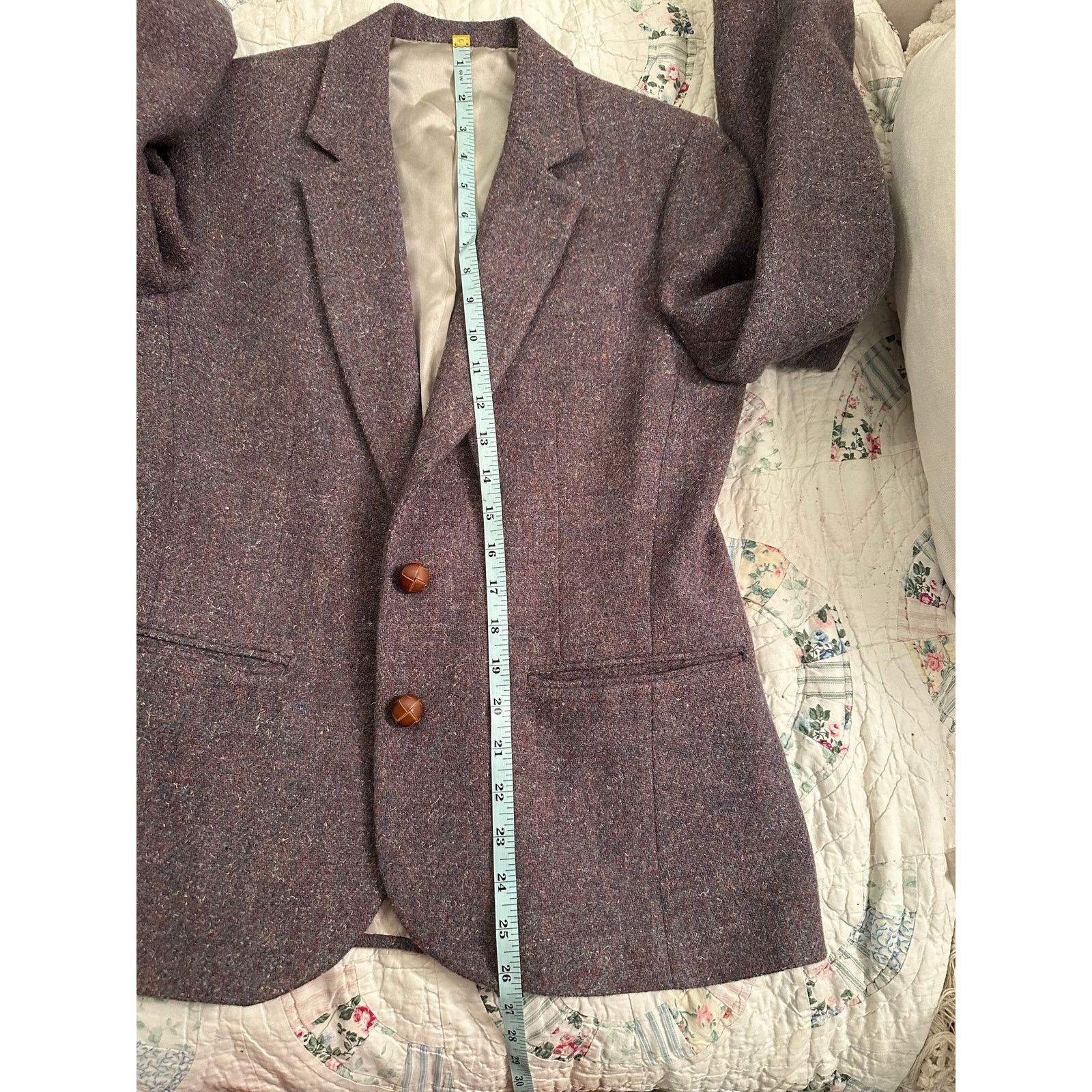 Other VINTAGE UNWORN SCOTTISH WOOL HARRIS TWEED BLAZER Size S / US 4 / IT 40 - 6 Thumbnail