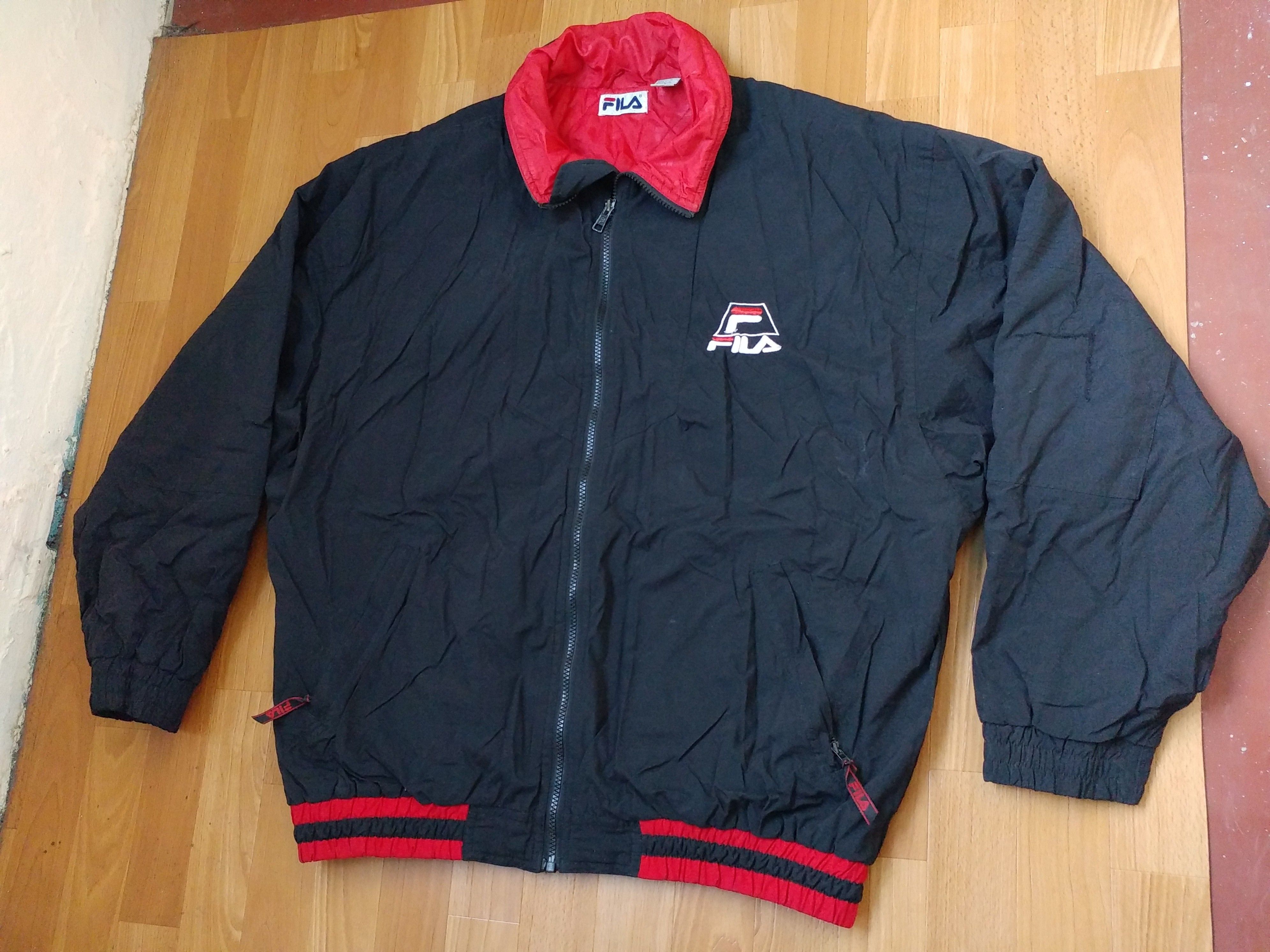 Fila FILA jacket, black, vintage, 90s hip hop windbreaker size XL Size US XL / EU 56 / 4 - 8 Thumbnail