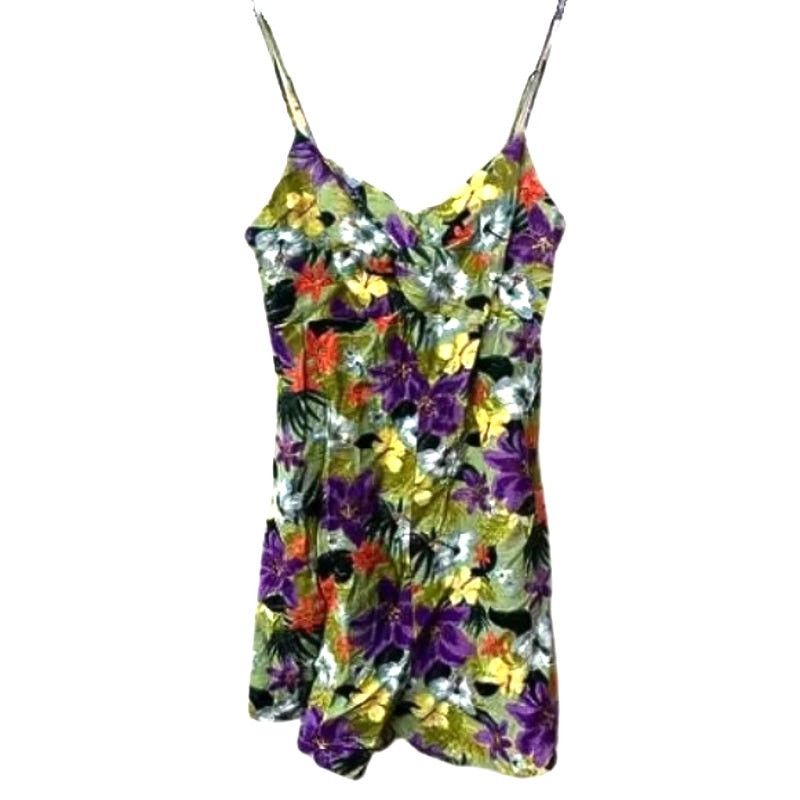 Other Lush Romper Tropical Floral Twist Front Sleeveless Multi S Size 27" / US 4 / IT 40 - 2 Thumbnail