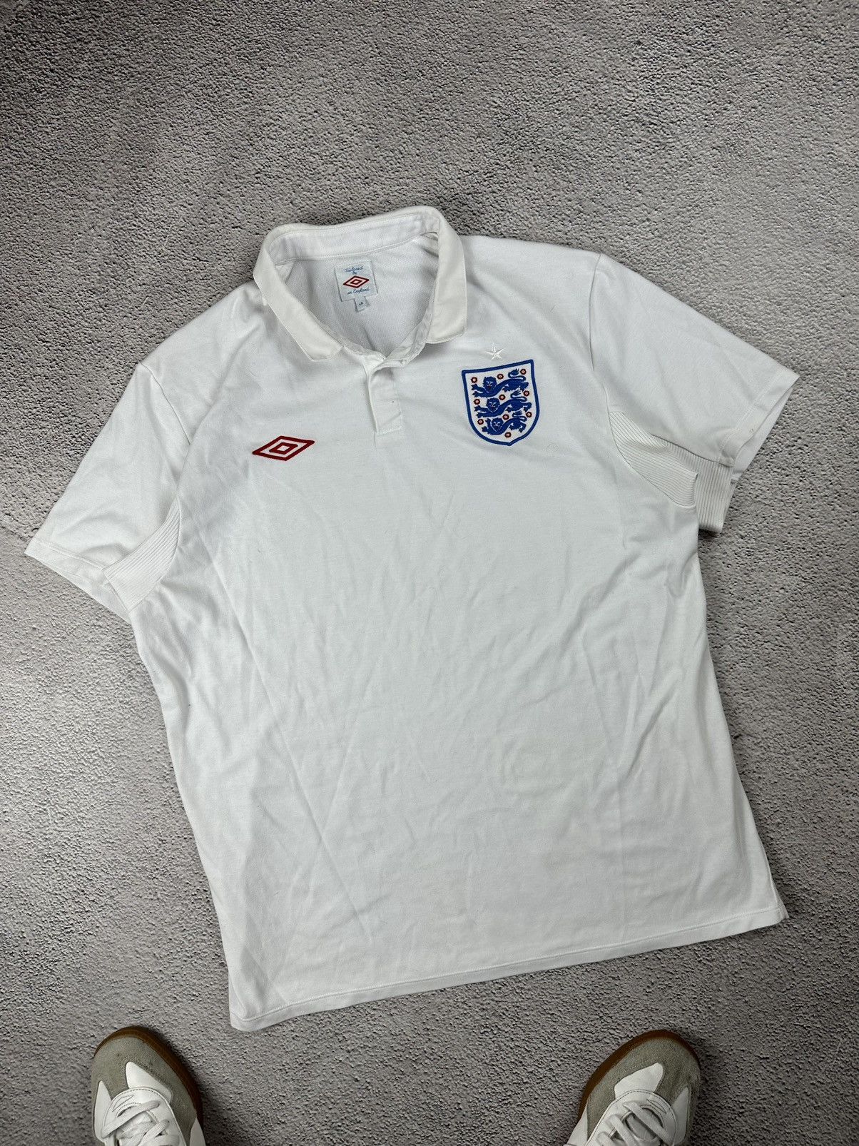 Umbro × Vintage Vintage Umbro England 3 Lions Polo Soccer Jersey Blockcore Size US XL / EU 56 / 4 - 5 Thumbnail