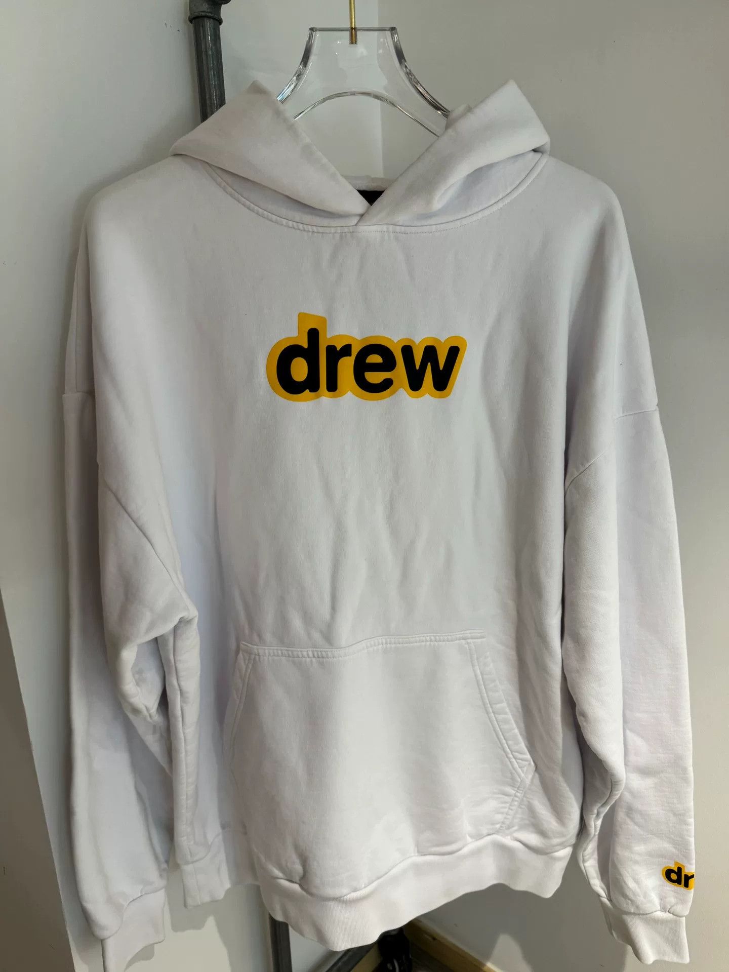 Drew House drew house logo long sleeve hoodie white Size US M / EU 48-50 / 2 - 1 Thumbnail