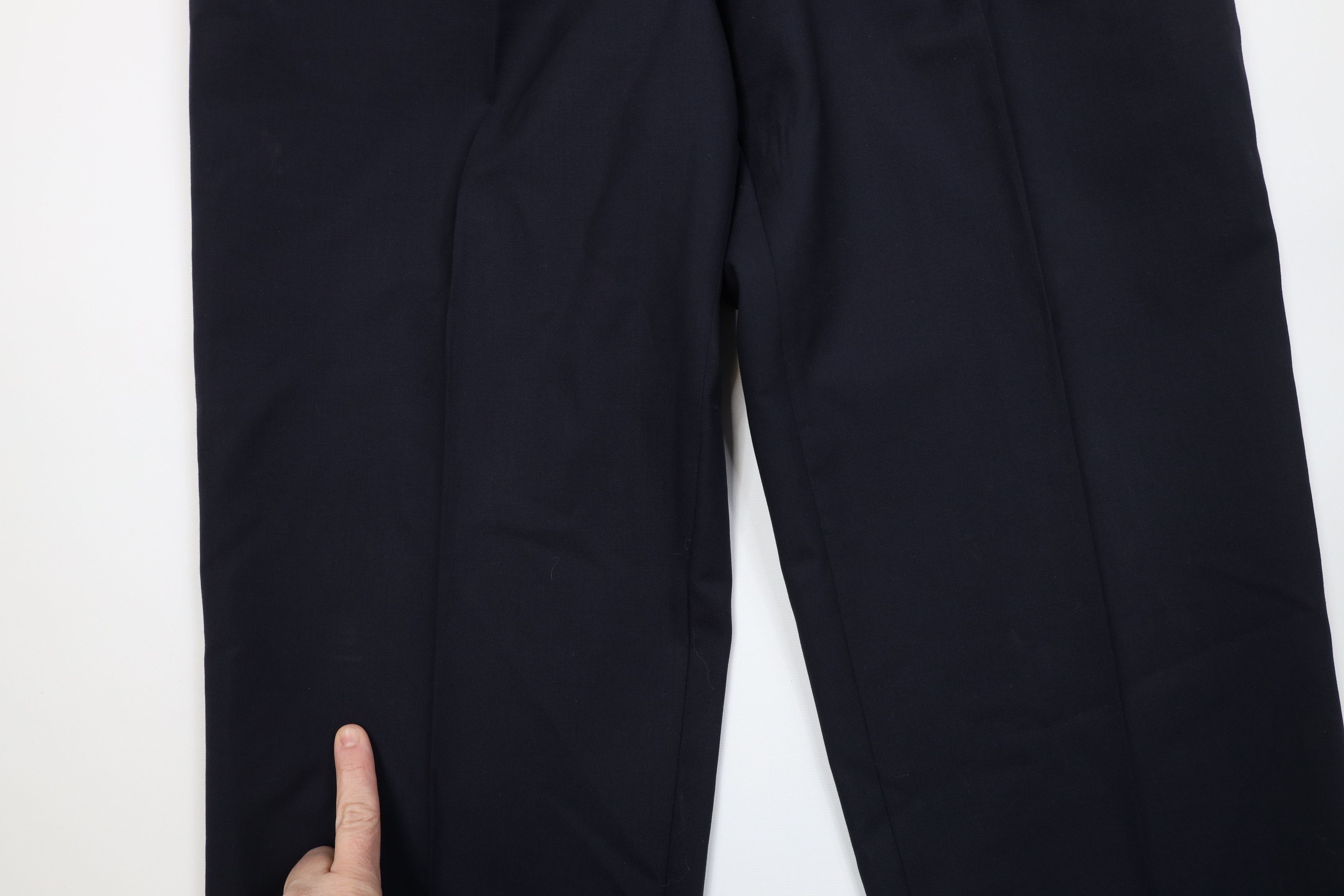 Vintage Vintage 90s Streetwear Virgin Wool Knit Wide Leg Chino Pants Size US 36 / EU 52 - 7 Thumbnail