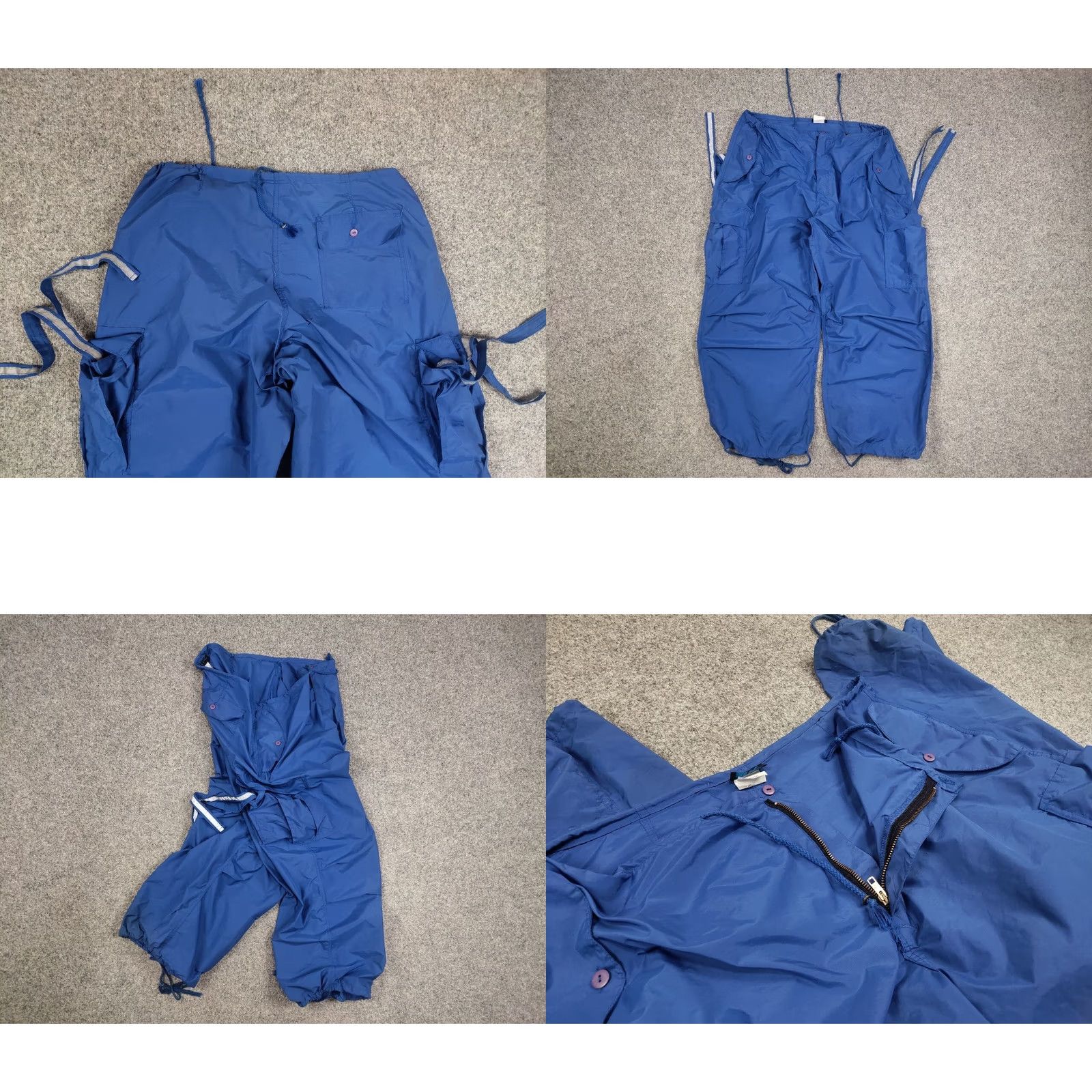 Vintage MT:2 Rare Vintage Japanese Parachute Baggy Cargo Pants Blue Navy FT MT:2 Size US 33 - 8 Thumbnail