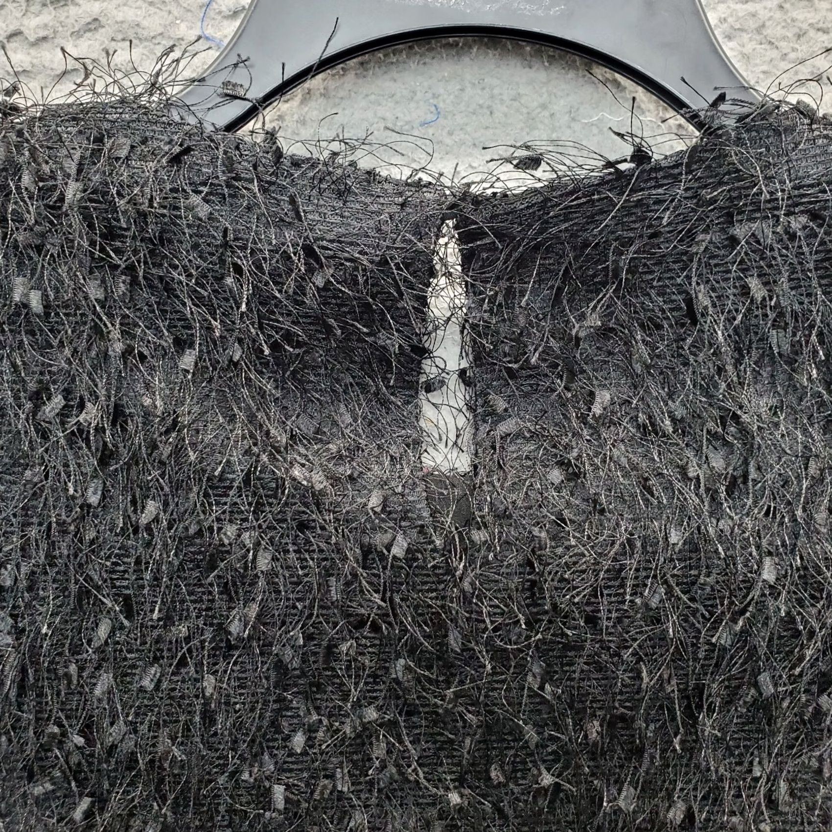 Vintage Hyacinth House Top Womens Small Black Fringe Eyelash Knit Short Sleeve Shirt Size S / US 4 / IT 40 - 8 Thumbnail