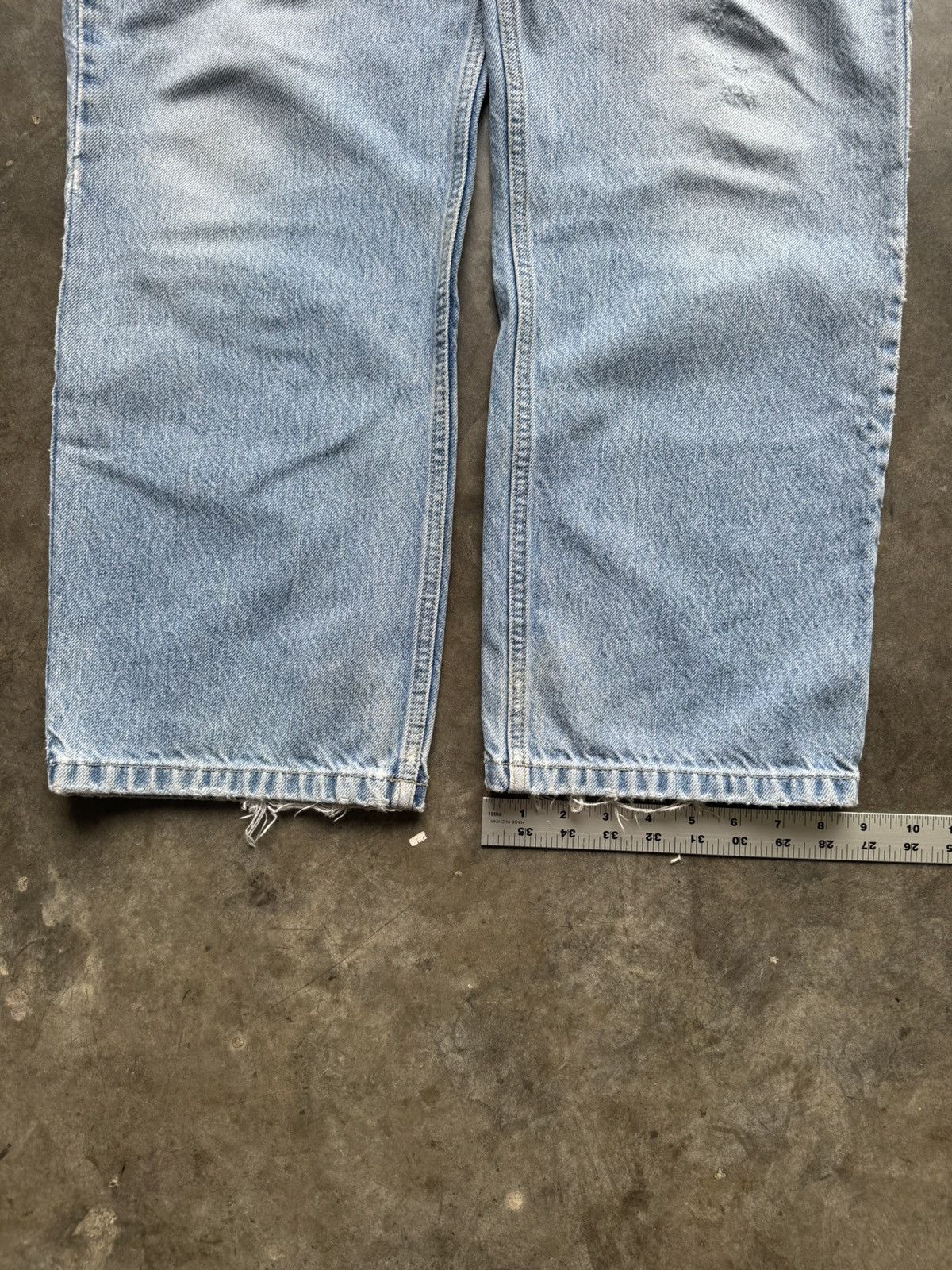 Izod × Vintage Vintage 90’s IZOD Baggy Light Wash Distressed Demin Size US 32 / EU 48 - 2 Thumbnail