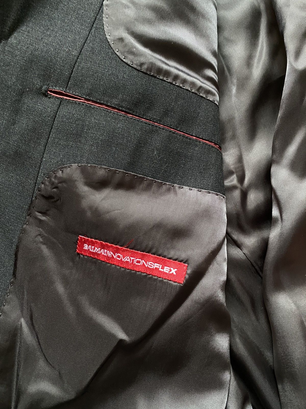 Balmain Vintage BALMAIN Black Blazer Wool Jacket Size 44R - 5 Thumbnail