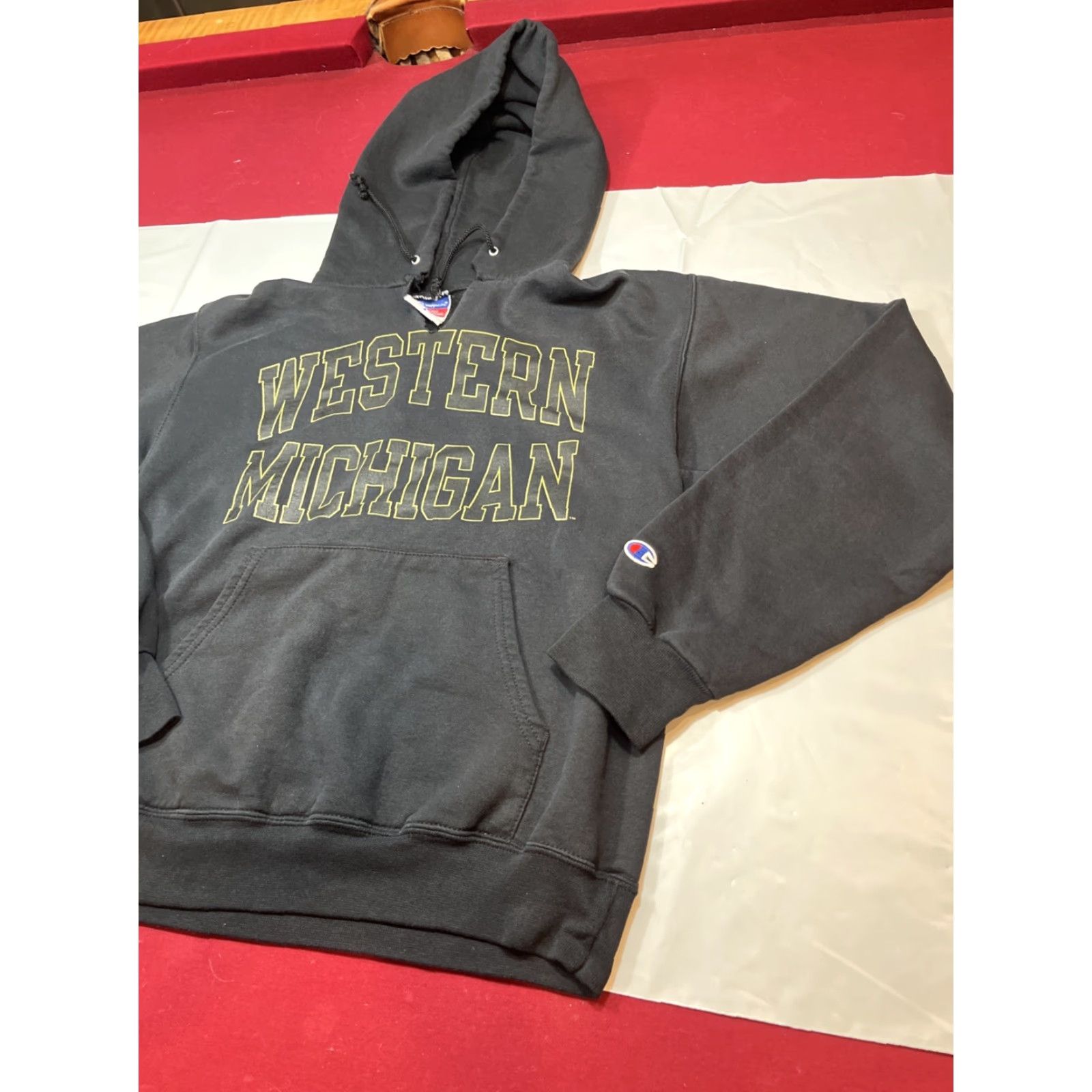 Champion VINTAGE Champion Hoodie Western Michigan University Black WMU Broncos Pullover Men's S Ng Size US S / EU 44-46 / 1 - 6 Thumbnail