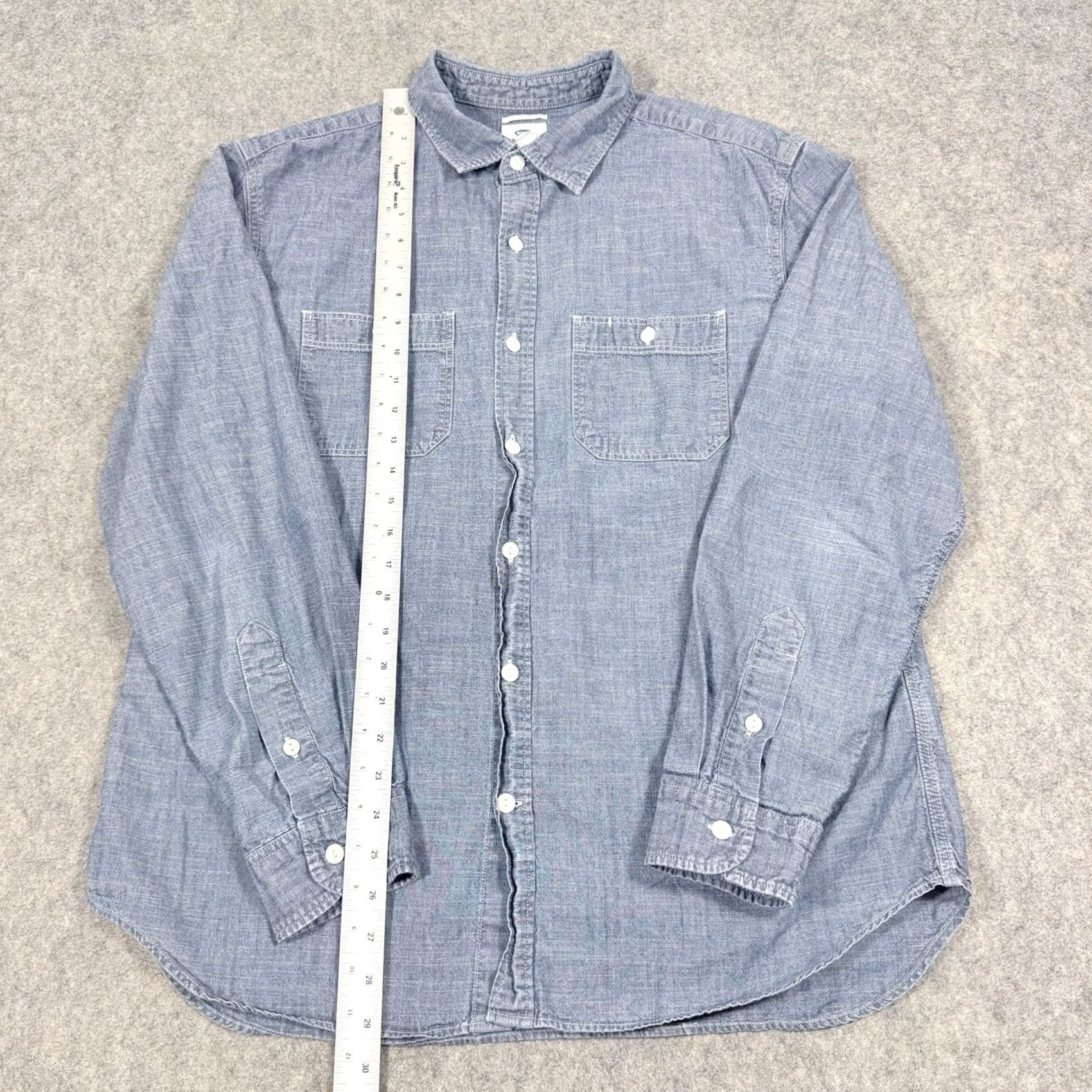 Gap Gap Slim Fit Button-Up Shirt Denim Blue XL Men Size US XL / EU 56 / 4 - 5 Thumbnail