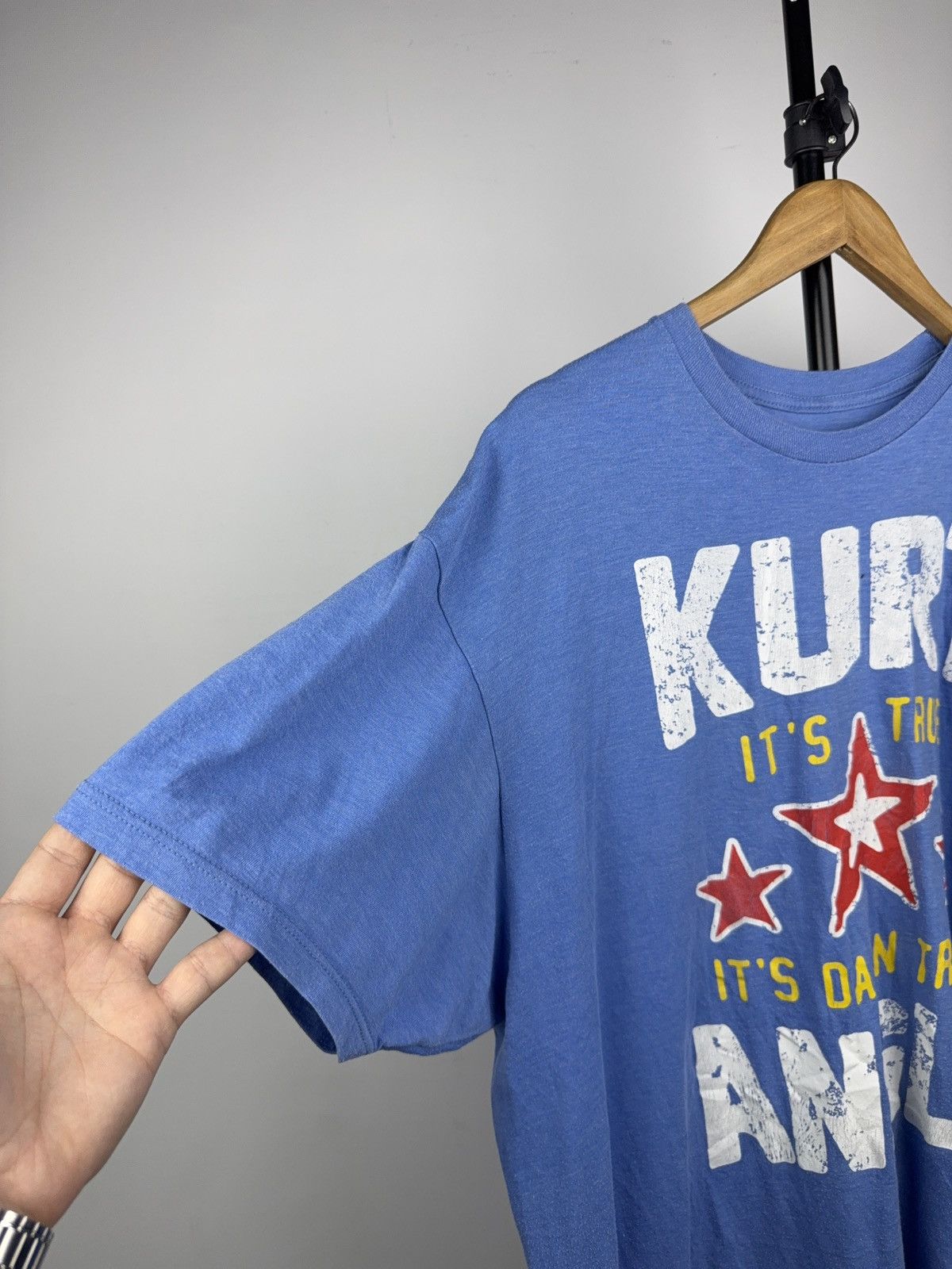 WWE 2017 Vintage WWE Kurt Angle “It’s True” Wrestling Tee Blue Size US XXL / EU 58 / 5 - 2 Thumbnail