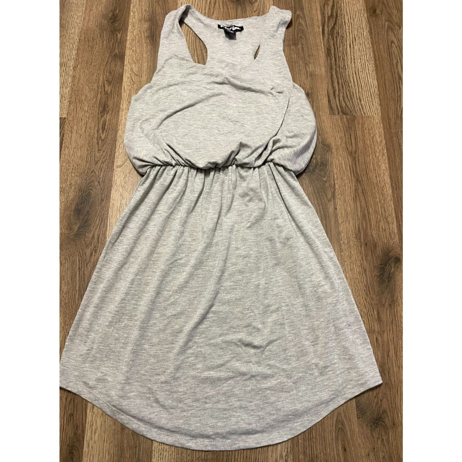 Vintage Planet Gold Dress Women's Size M Gray Sleeveless Casual Short Solid Scoop Neck Pullover Size M / US 6-8 / IT 42-44 - 2 Thumbnail