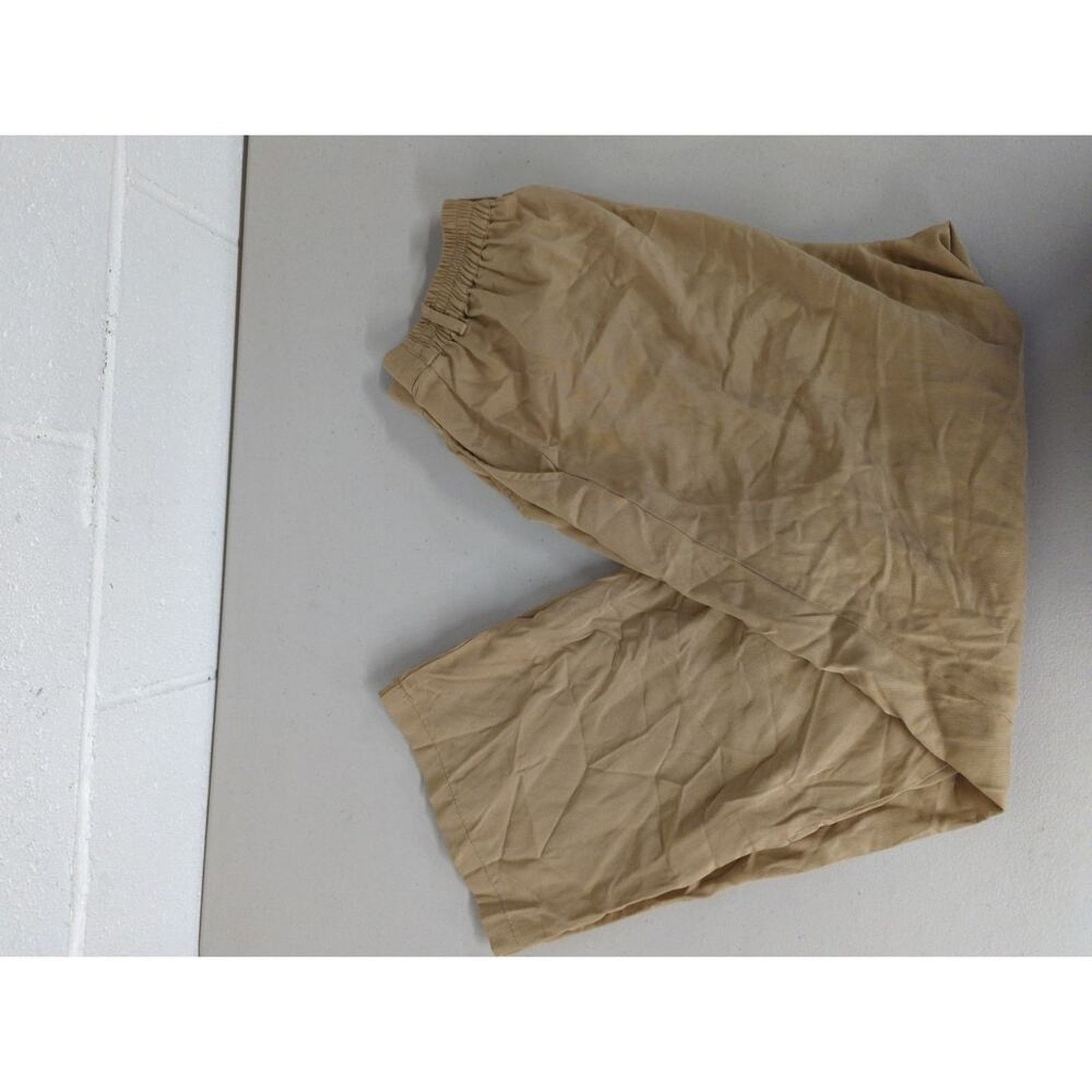 DONNI. RTR Sz Xs 0-2 donni Sand Tan Twill Pleated Wide Leg Pants Size 25" / US 0 / IT 36 - 6 Thumbnail