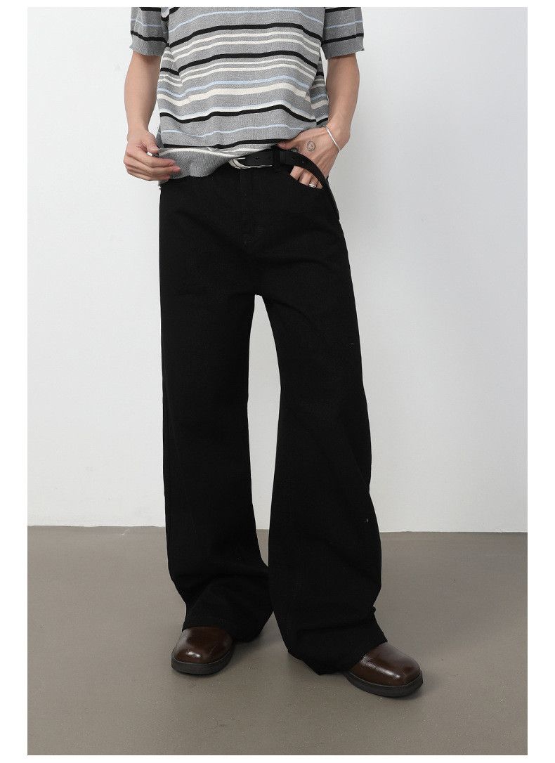 Japanese Brand Men's American Retro Washed Loose-Fit Straight-Leg Jeans Size US 32 / EU 48 - 3 Thumbnail